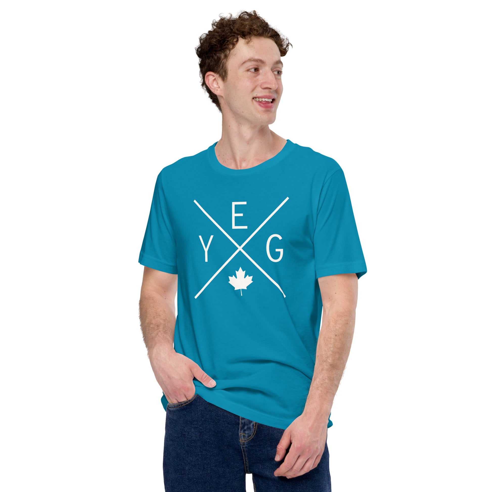Crossed-X T-Shirt - White Graphic • YEG Edmonton • YHM Designs - Image 11