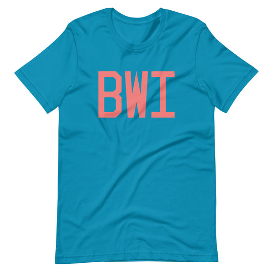 Aviation Enthusiast Unisex Tee - Pink Graphic • BWI Baltimore • YHM Designs - Image 02