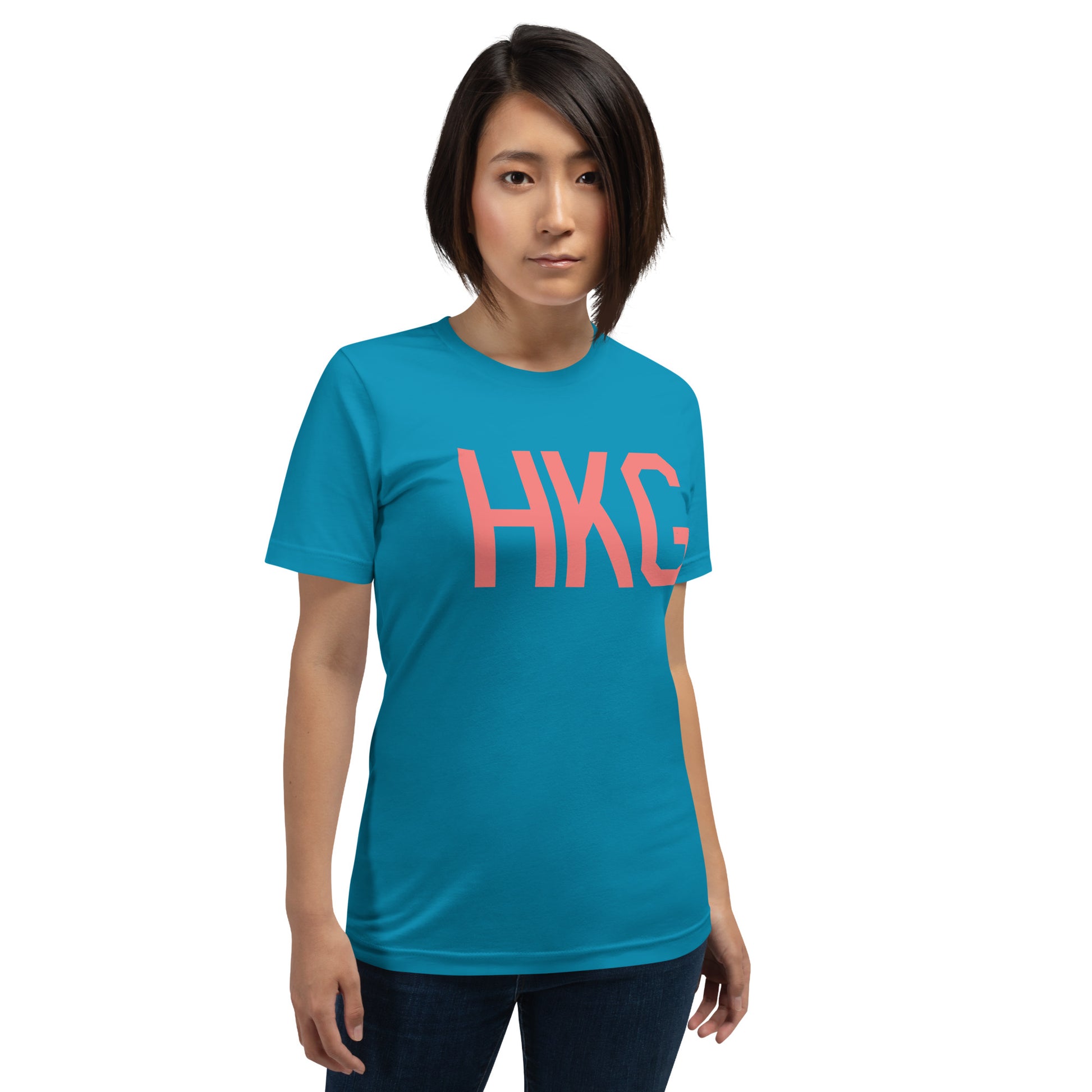 Aviation Enthusiast Unisex Tee - Pink Graphic • HKG Hong Kong • YHM Designs - Image 07