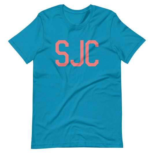 Aviation Enthusiast Unisex Tee - Pink Graphic • SJC San Jose • YHM Designs - Image 02