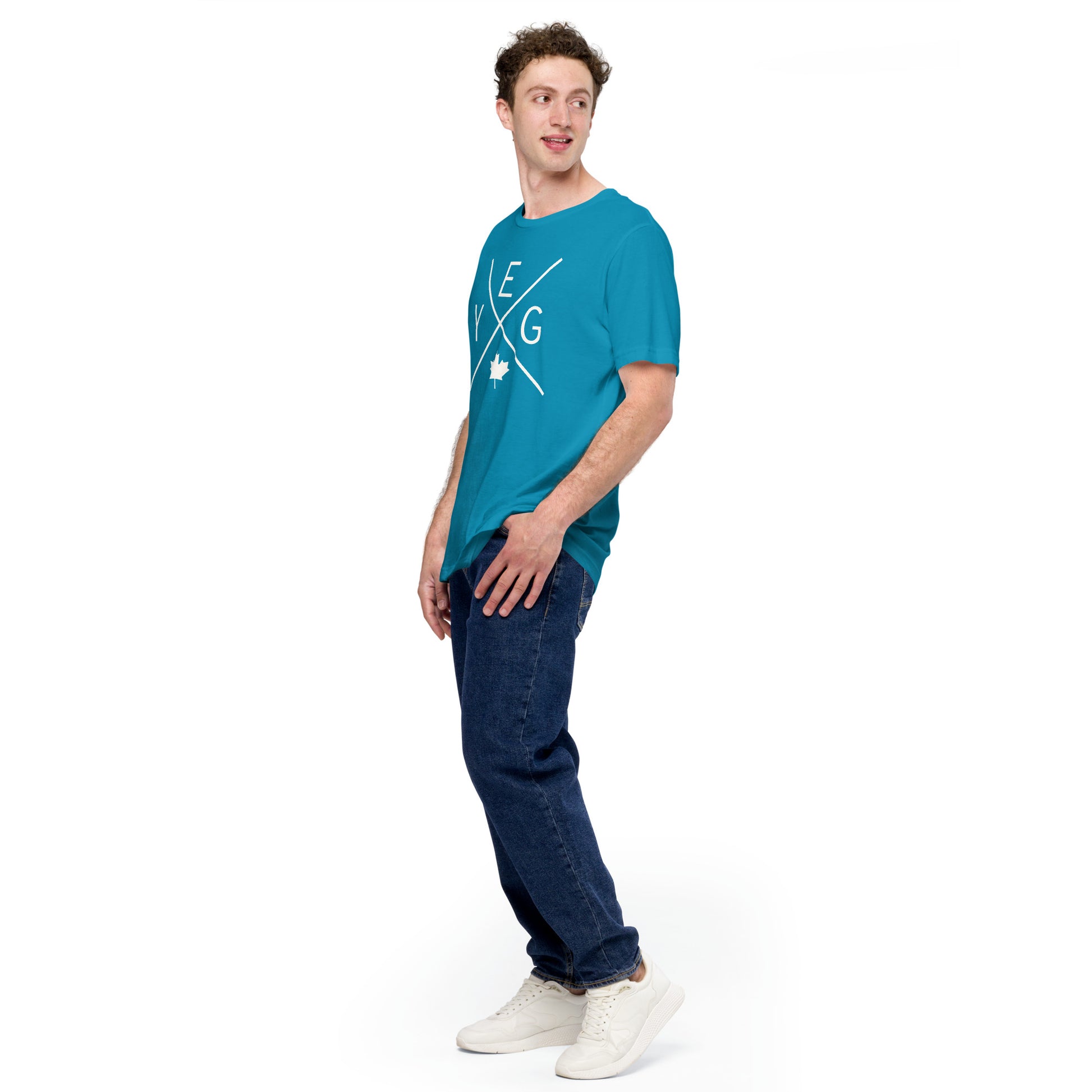 Crossed-X T-Shirt - White Graphic • YEG Edmonton • YHM Designs - Image 12