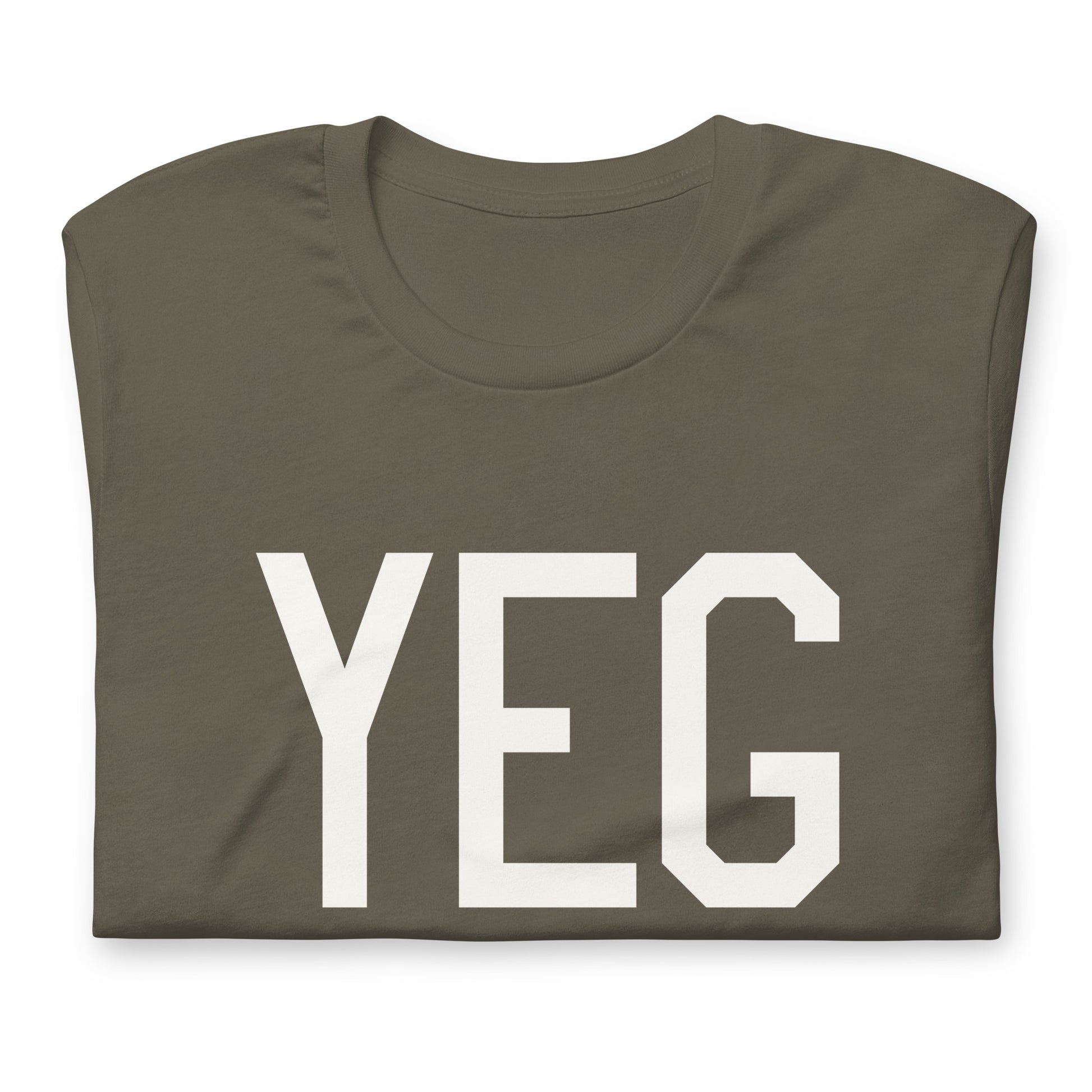 Airport Code T-Shirt - White Graphic • YEG Edmonton • YHM Designs - Image 02