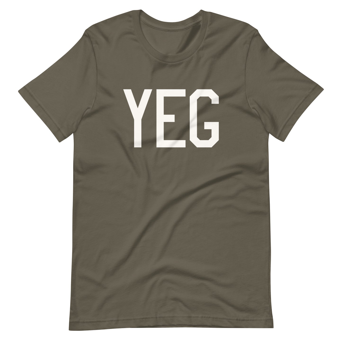 Airport Code T-Shirt - White Graphic • YEG Edmonton • YHM Designs - Image 03