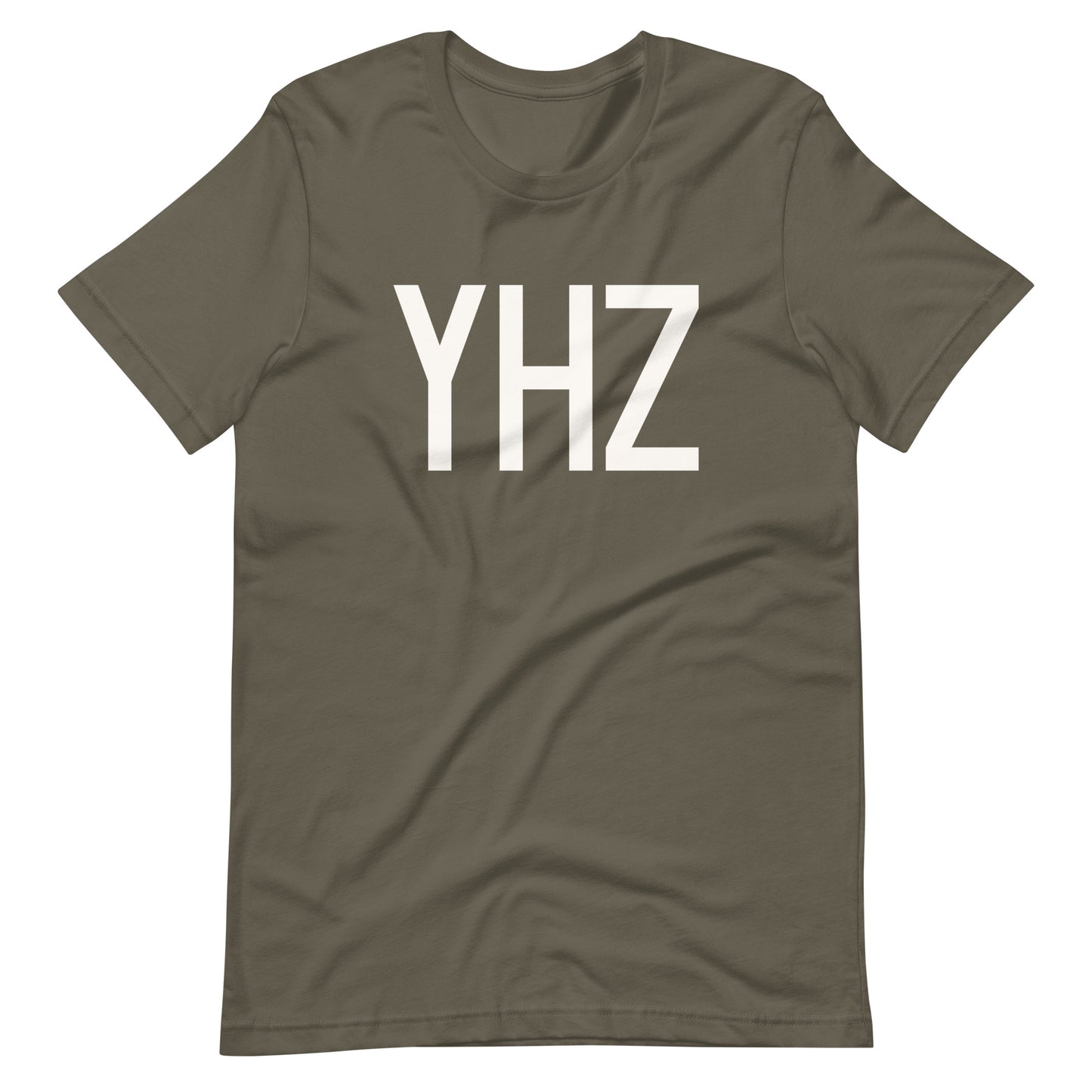 Airport Code T-Shirt - White Graphic • YHZ Halifax • YHM Designs - Image 04
