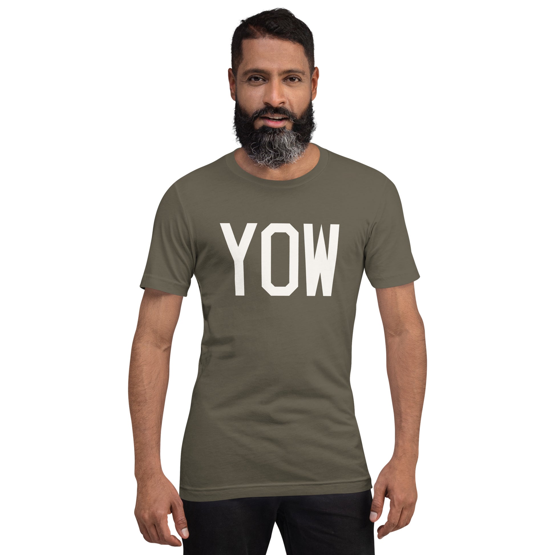 Airport Code T-Shirt - White Graphic • YOW Ottawa • YHM Designs - Image 01