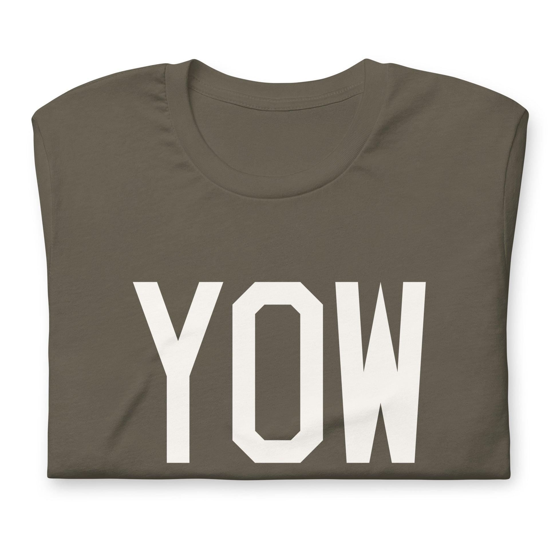 Airport Code T-Shirt - White Graphic • YOW Ottawa • YHM Designs - Image 03