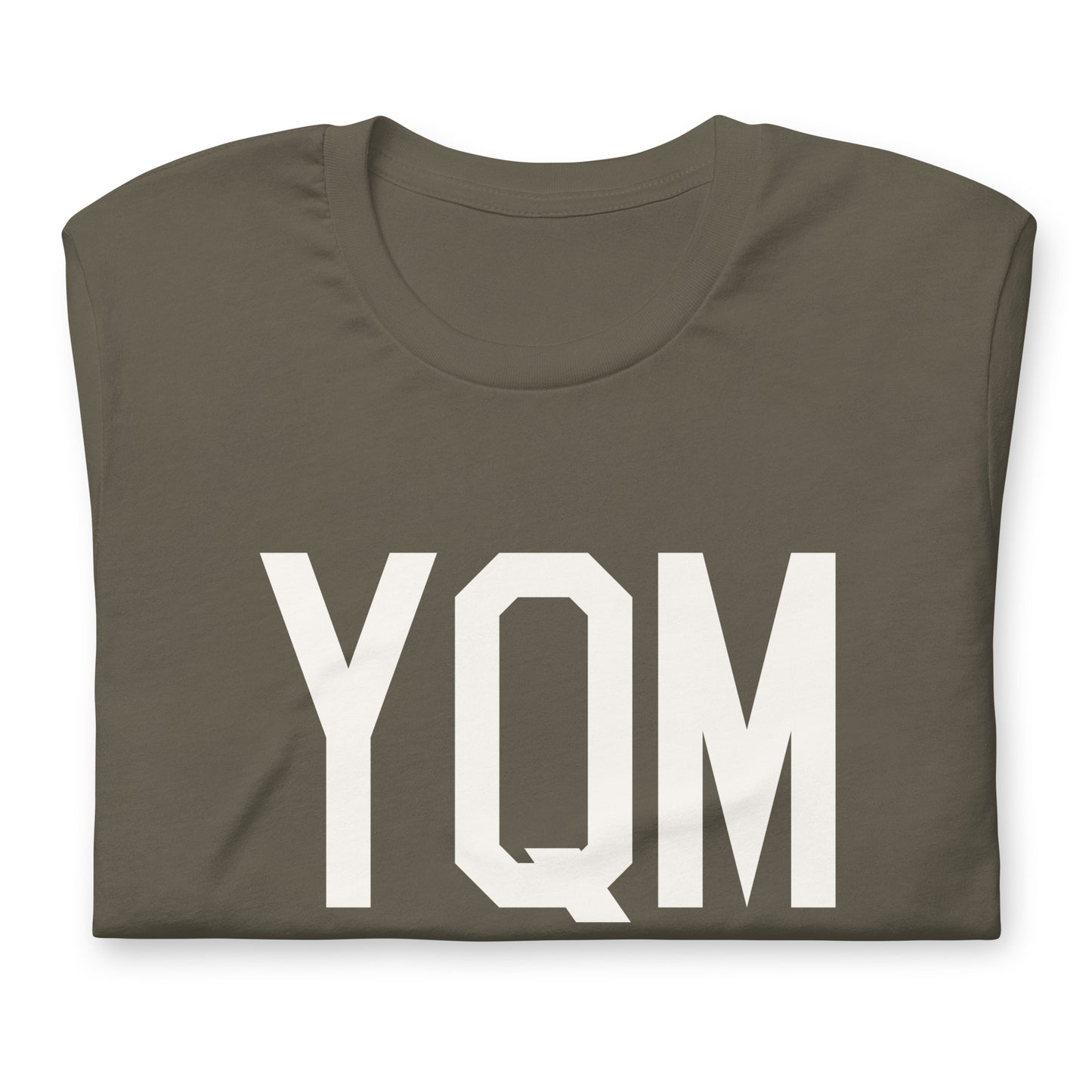 Airport Code T-Shirt - White Graphic • YQM Moncton • YHM Designs - Image 03