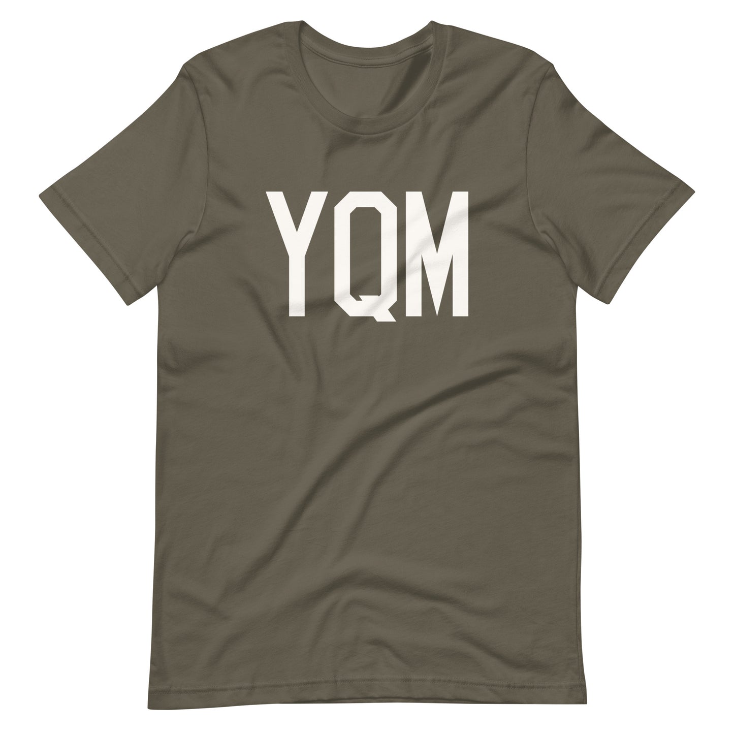Airport Code T-Shirt - White Graphic • YQM Moncton • YHM Designs - Image 04
