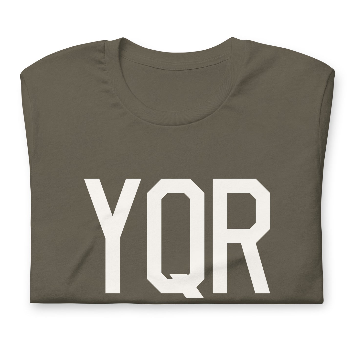 Airport Code T-Shirt - White Graphic • YQR Regina • YHM Designs - Image 03