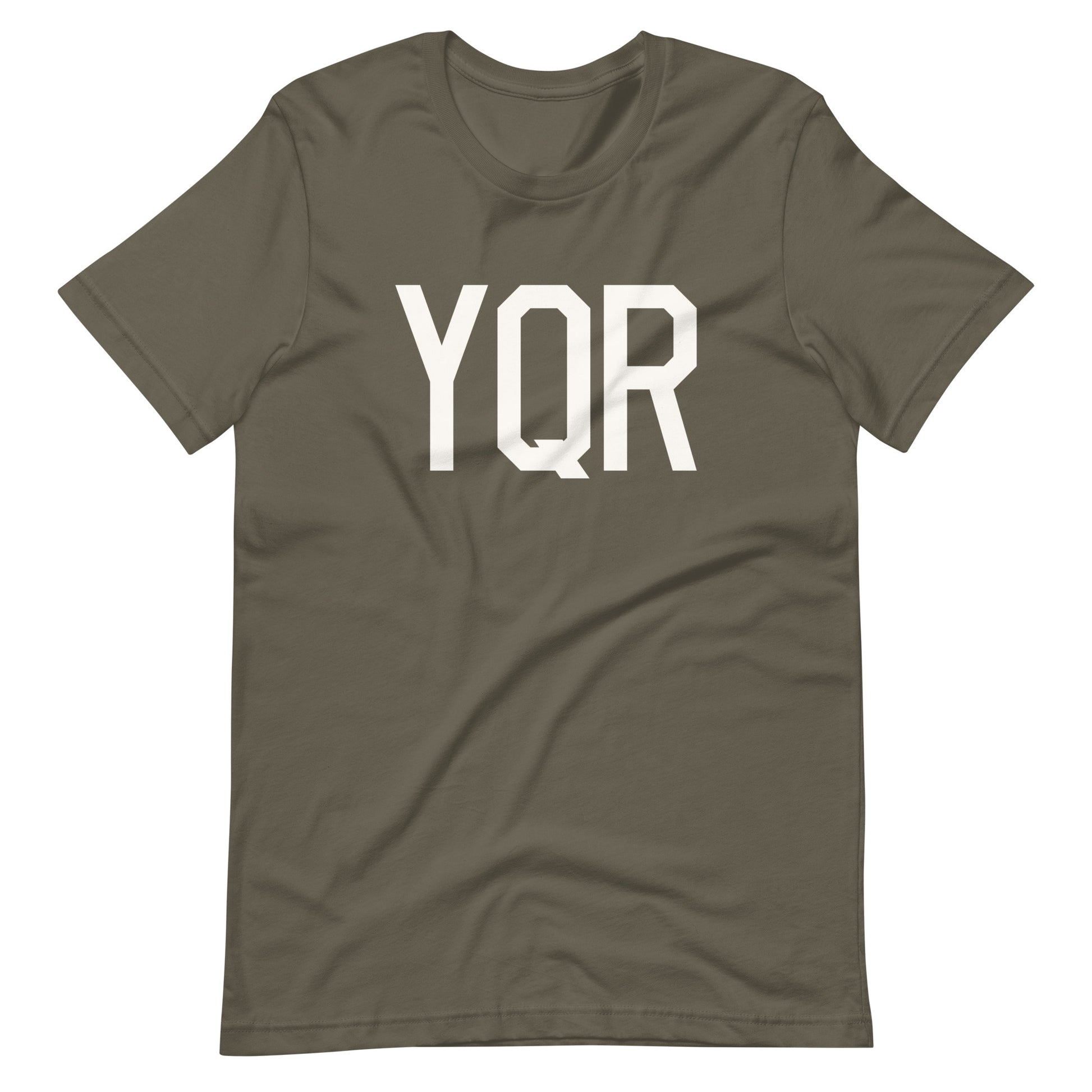 Airport Code T-Shirt - White Graphic • YQR Regina • YHM Designs - Image 04