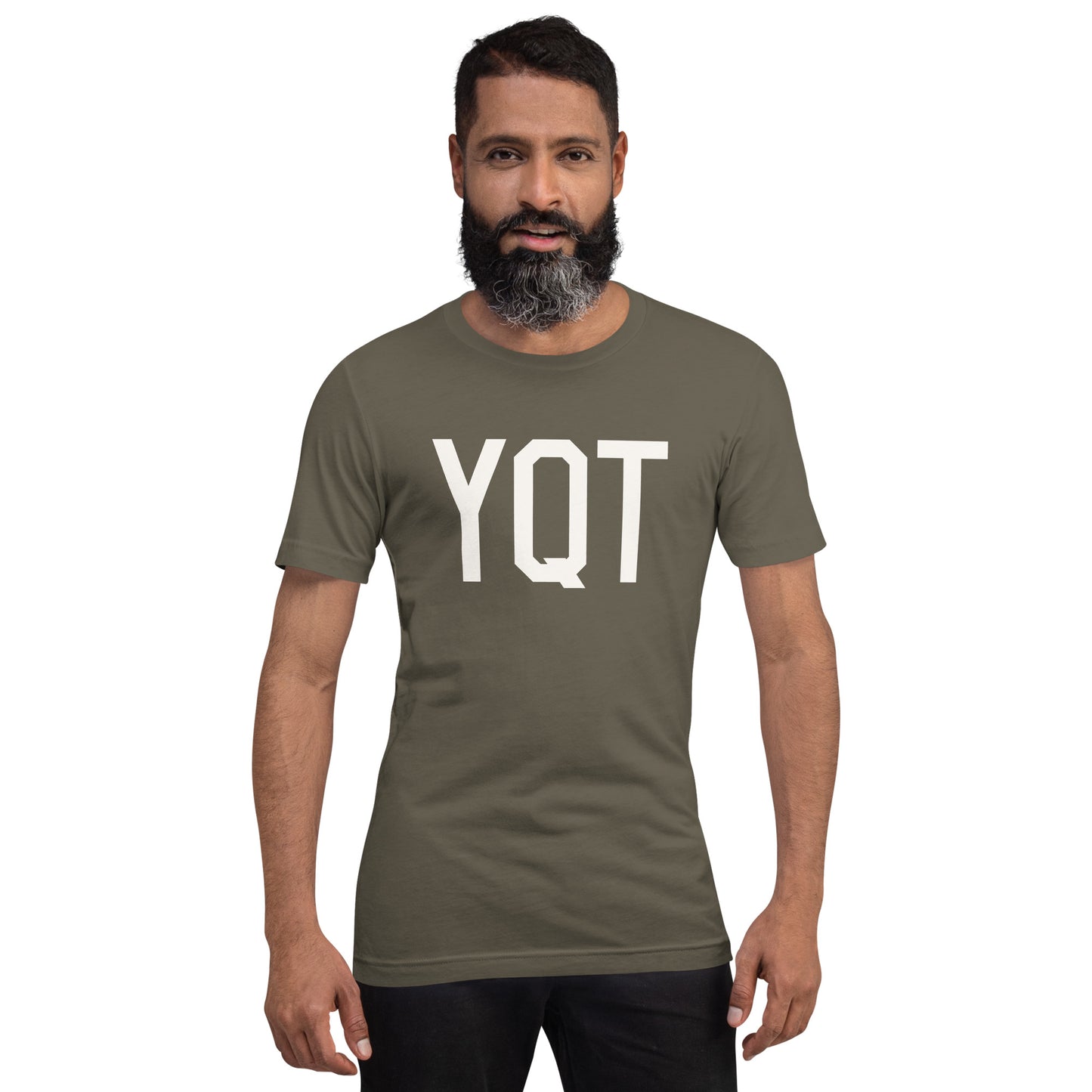 Airport Code T-Shirt - White Graphic • YQT Thunder Bay • YHM Designs - Image 01