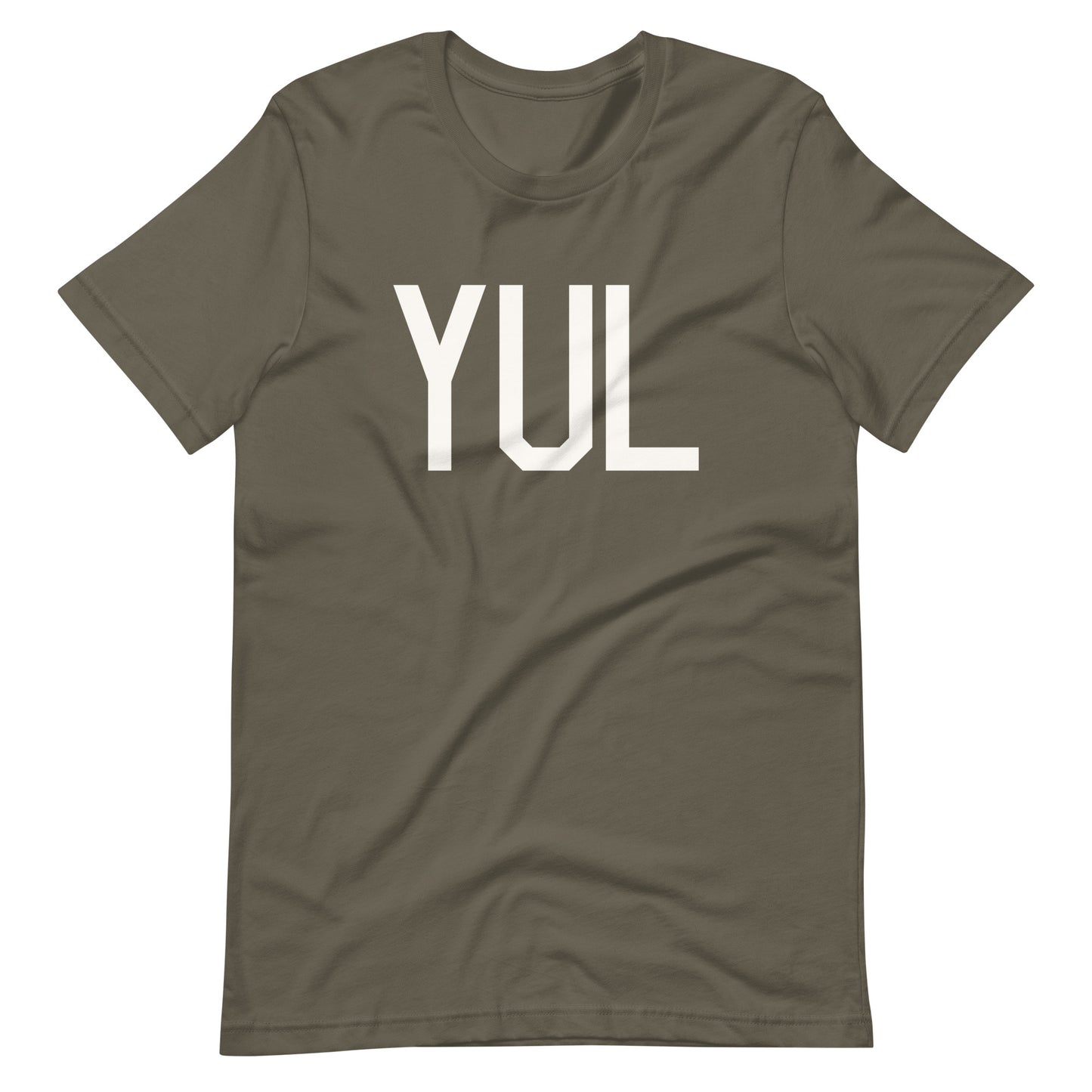 Airport Code T-Shirt - White Graphic • YUL Montreal • YHM Designs - Image 04