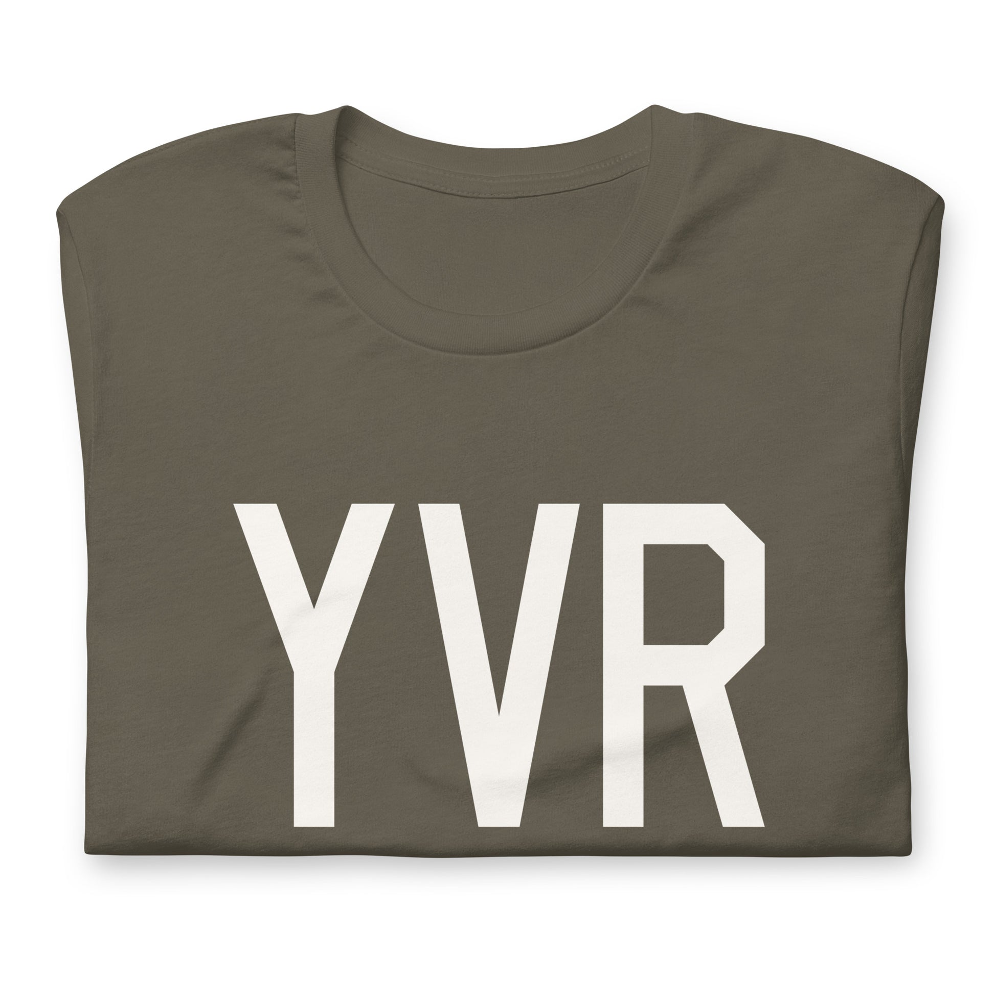 Airport Code T-Shirt - White Graphic • YVR Vancouver • YHM Designs - Image 03