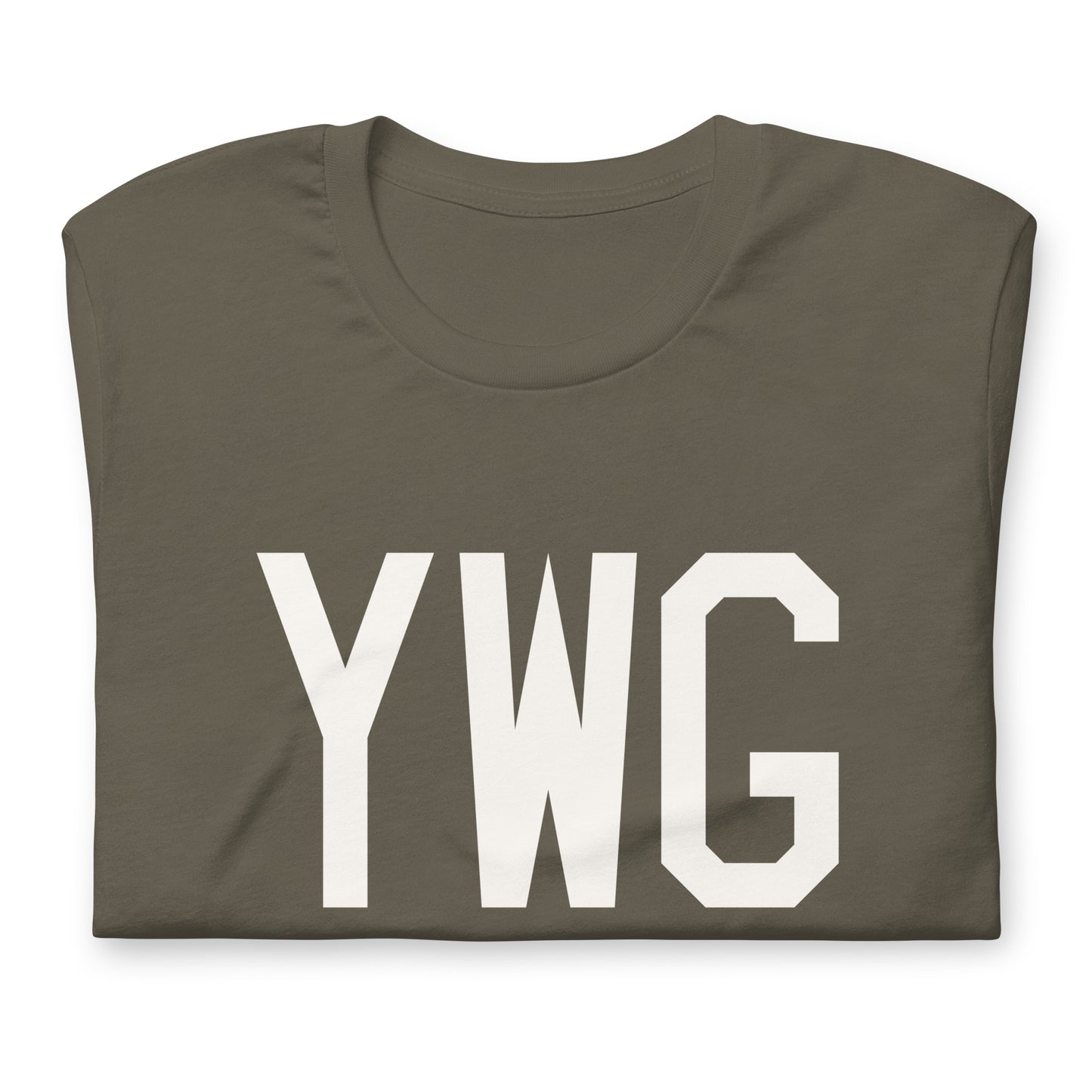 Airport Code T-Shirt - White Graphic • YWG Winnipeg • YHM Designs - Image 03