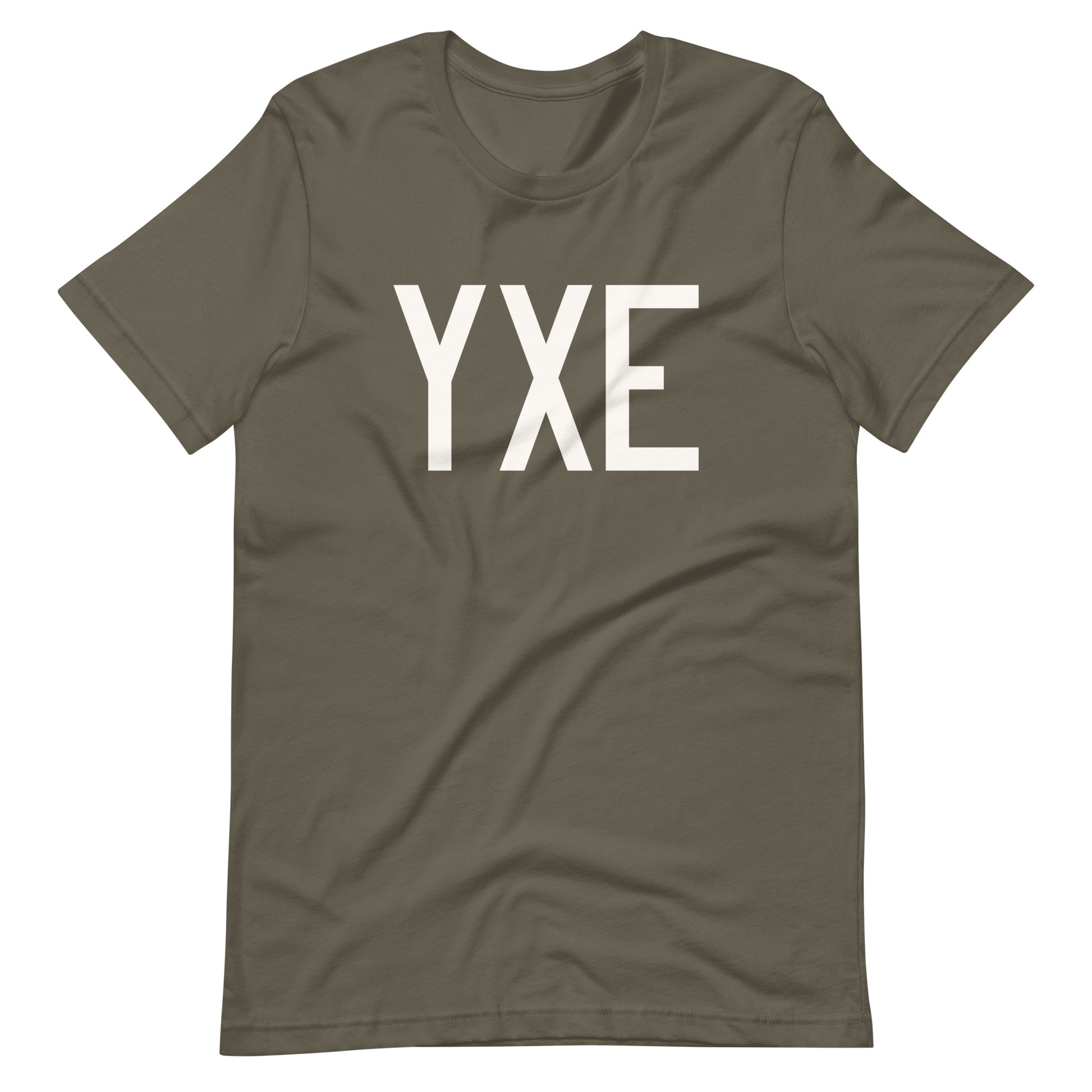 Airport Code T-Shirt - White Graphic • YXE Saskatoon • YHM Designs - Image 04