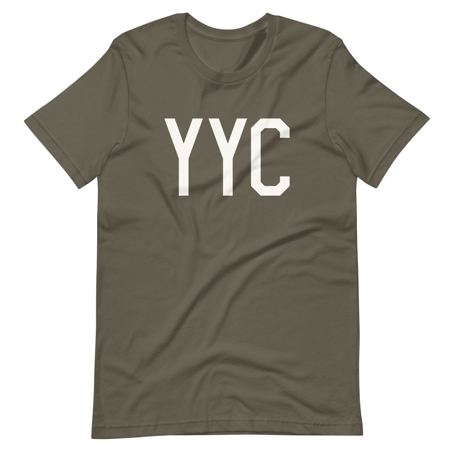 Airport Code T-Shirt - White Graphic • YYC Calgary • YHM Designs - Image 04