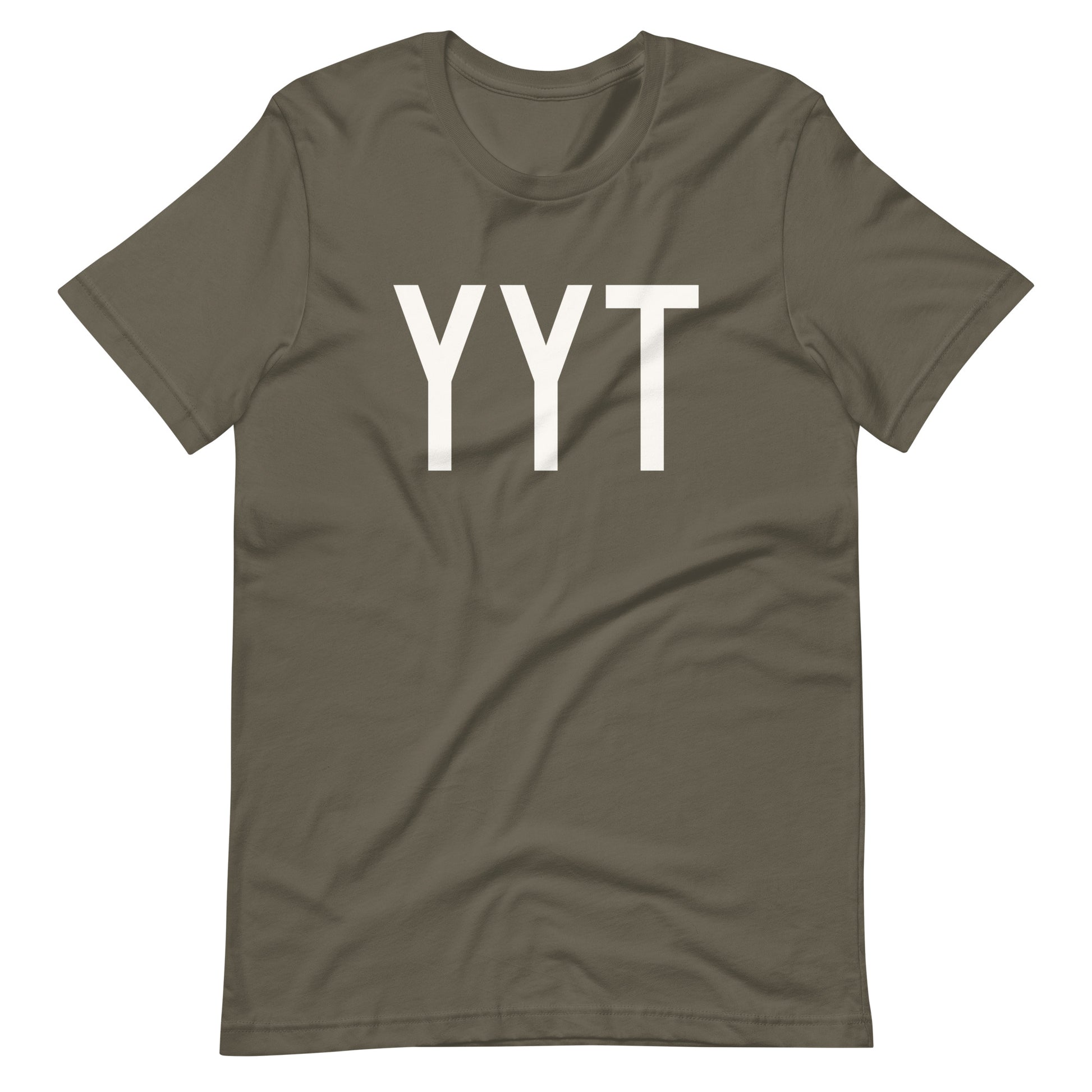 Airport Code T-Shirt - White Graphic • YYT St. John's • YHM Designs - Image 04