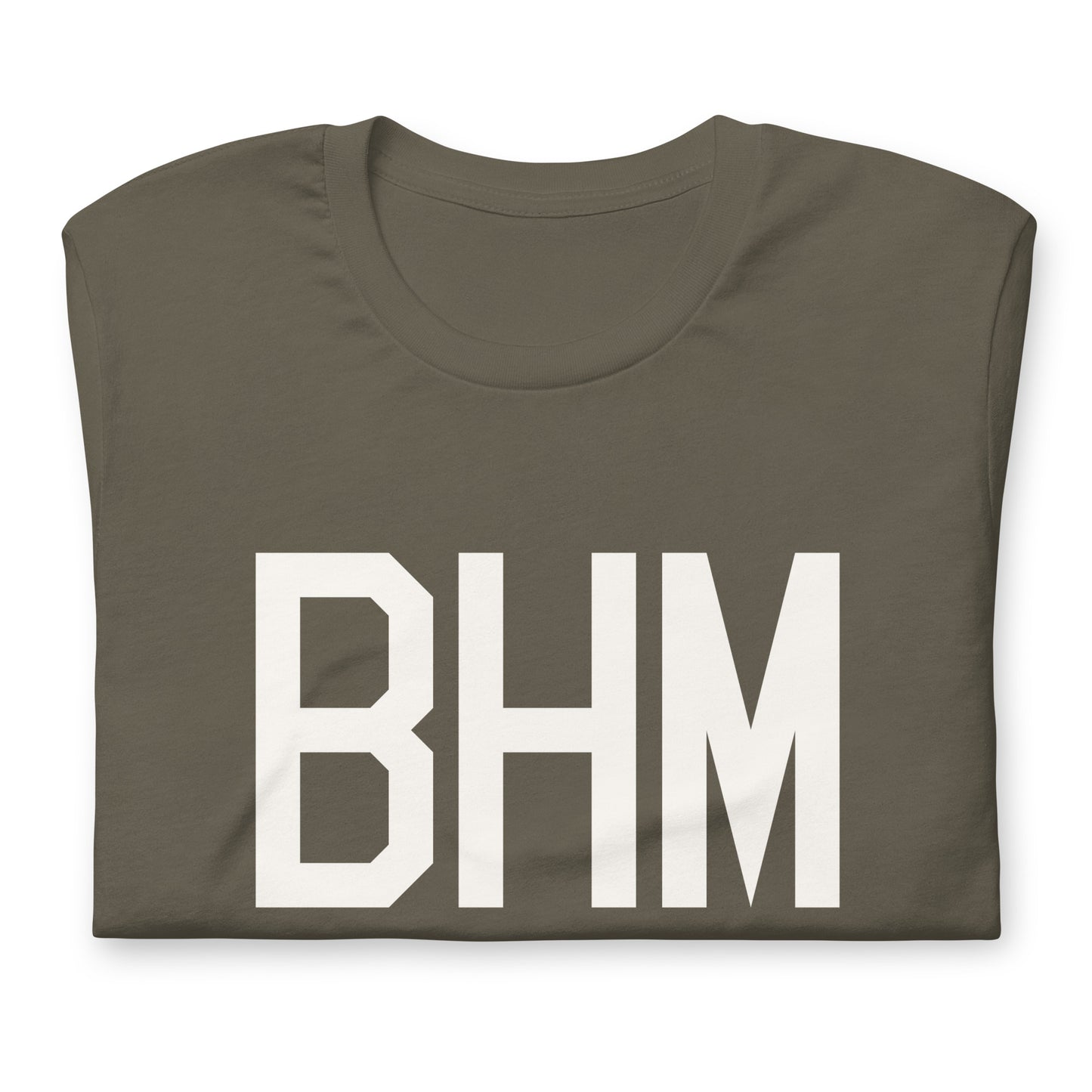 Airport Code T-Shirt - White Graphic • BHM Birmingham • YHM Designs - Image 03