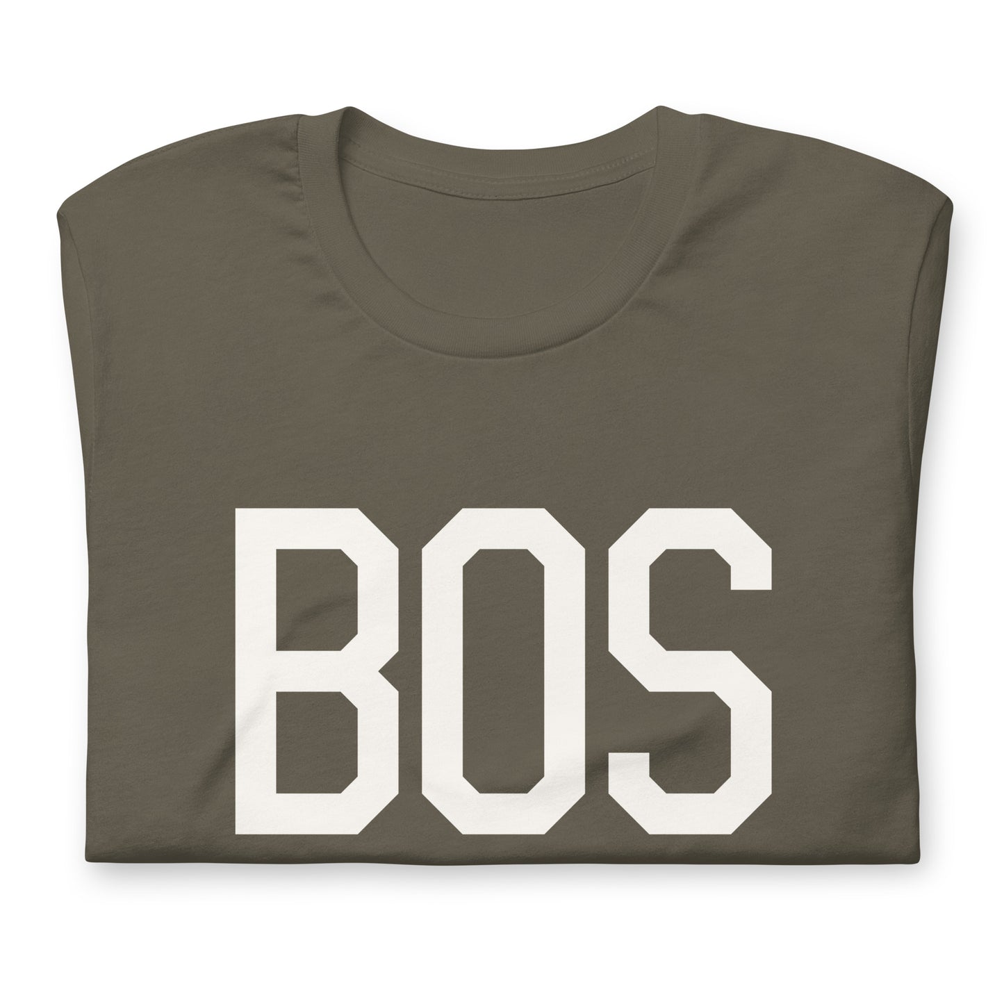 Airport Code T-Shirt - White Graphic • BOS Boston • YHM Designs - Image 03