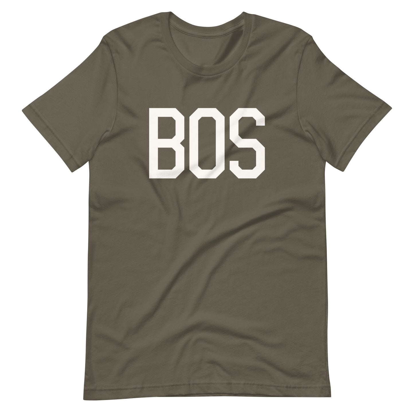 Airport Code T-Shirt - White Graphic • BOS Boston • YHM Designs - Image 04