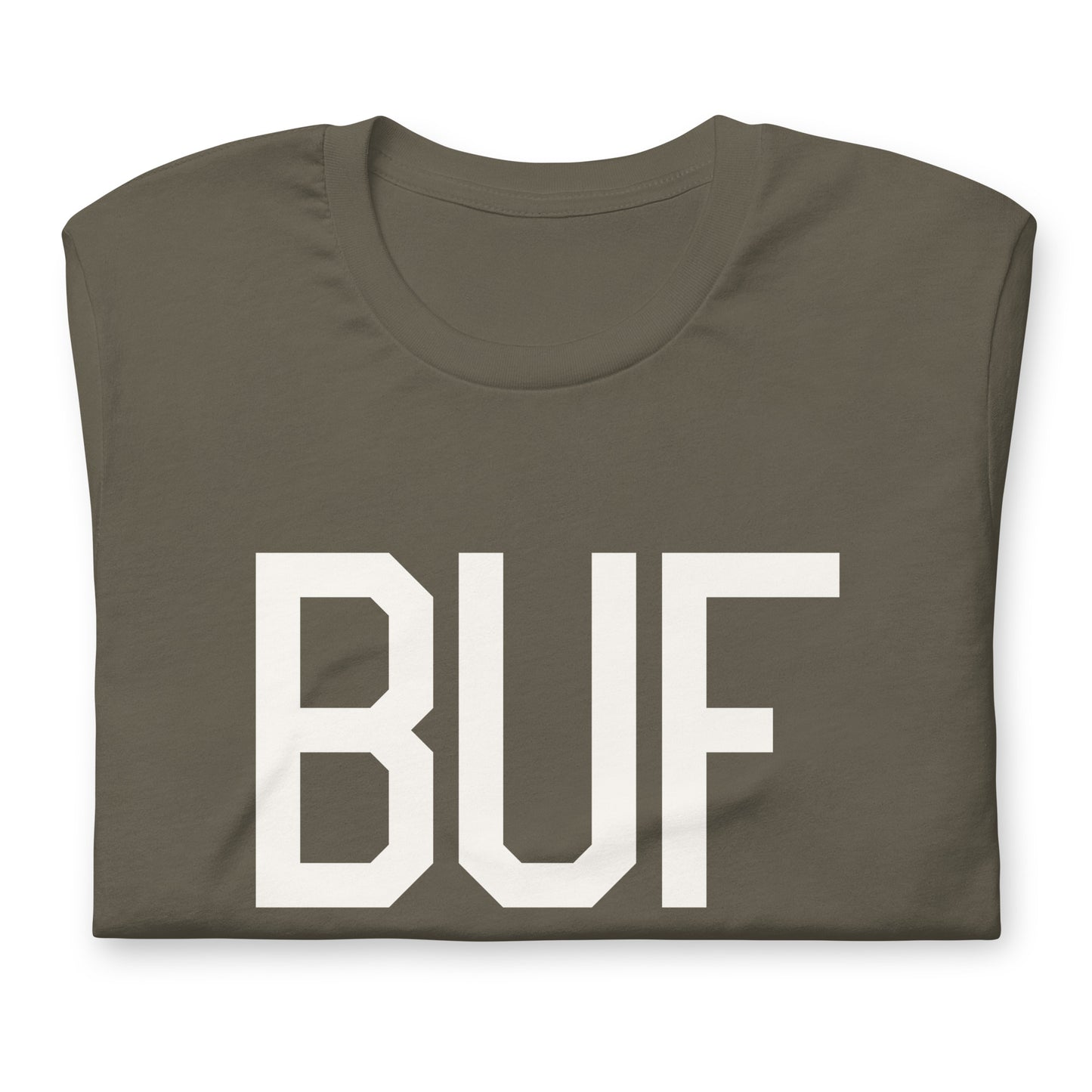 Airport Code T-Shirt - White Graphic • BUF Buffalo • YHM Designs - Image 03