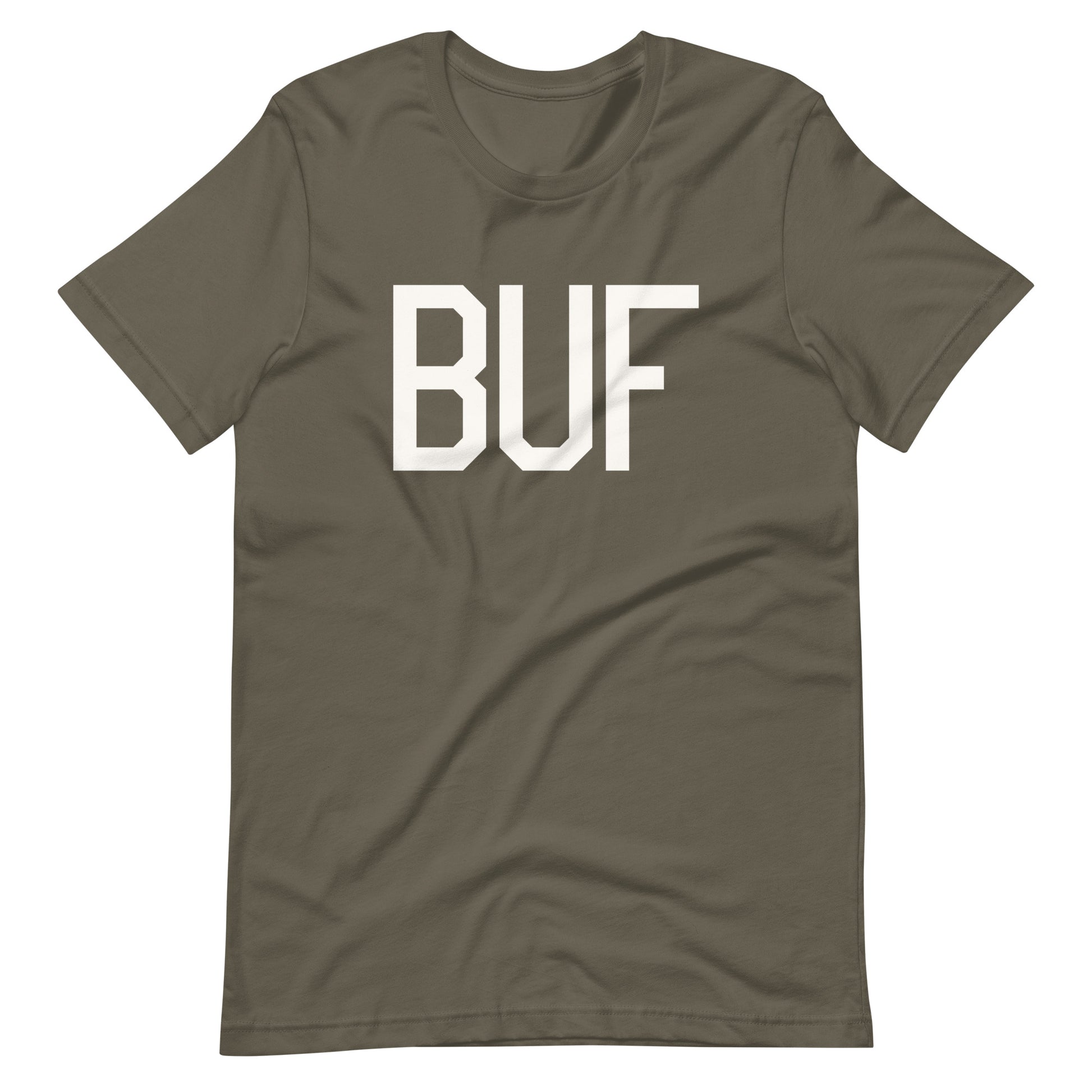 Airport Code T-Shirt - White Graphic • BUF Buffalo • YHM Designs - Image 04
