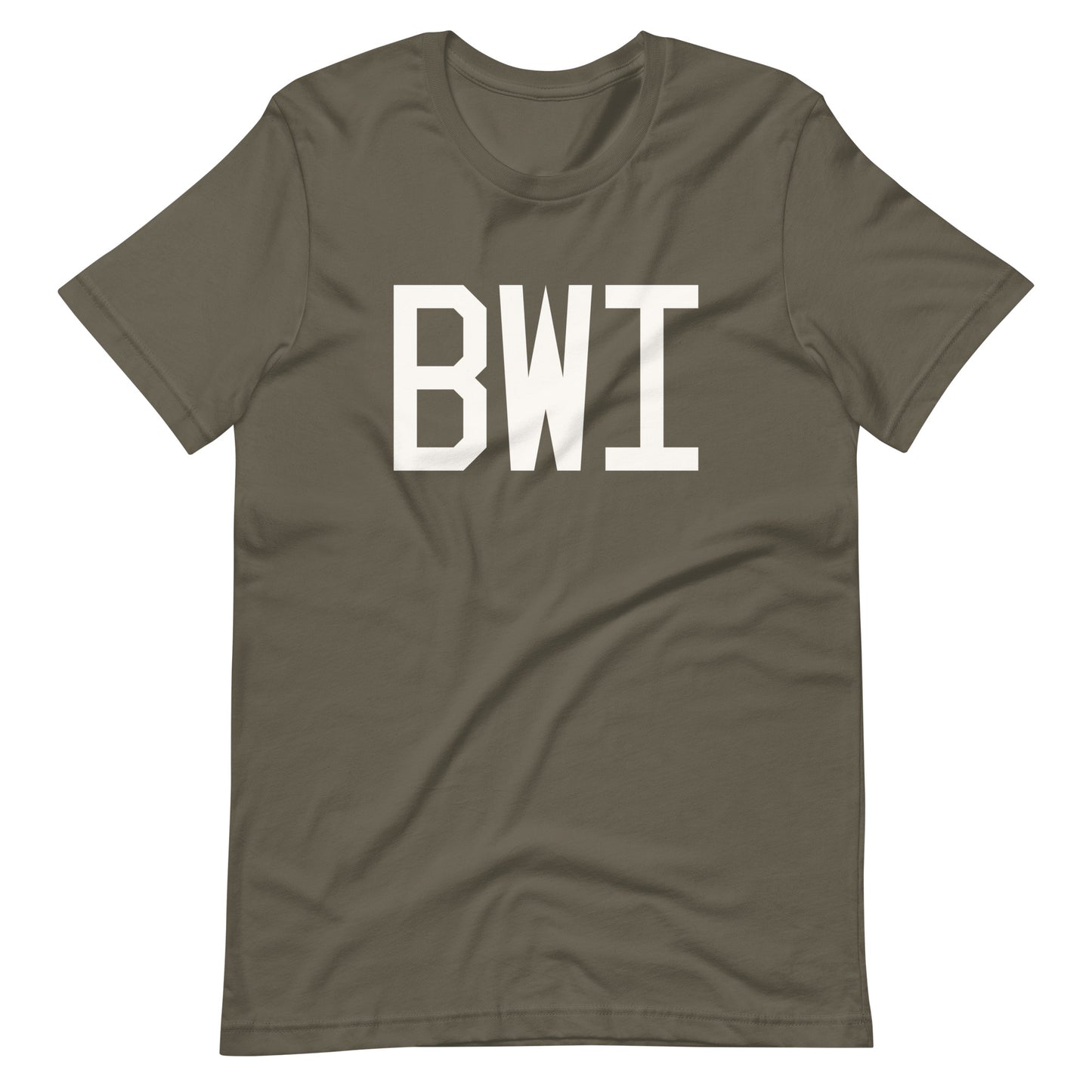 Airport Code T-Shirt - White Graphic • BWI Baltimore • YHM Designs - Image 04
