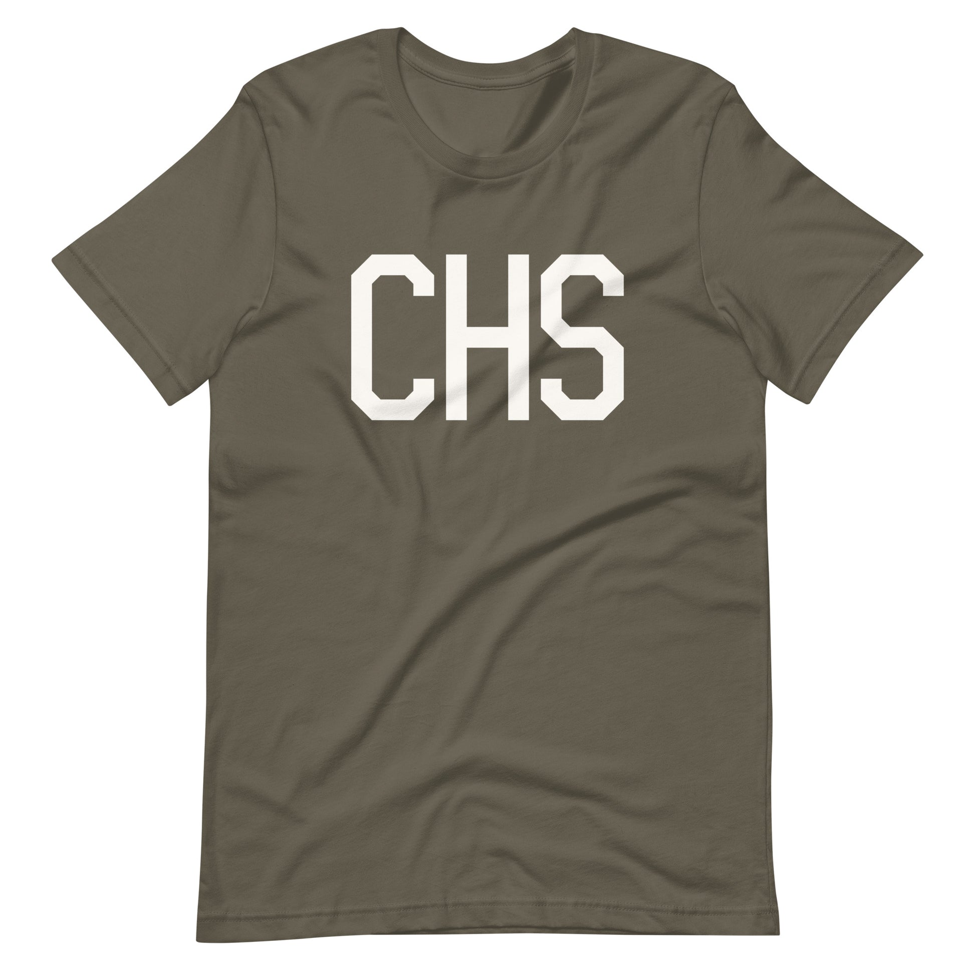Airport Code T-Shirt - White Graphic • CHS Charleston • YHM Designs - Image 04