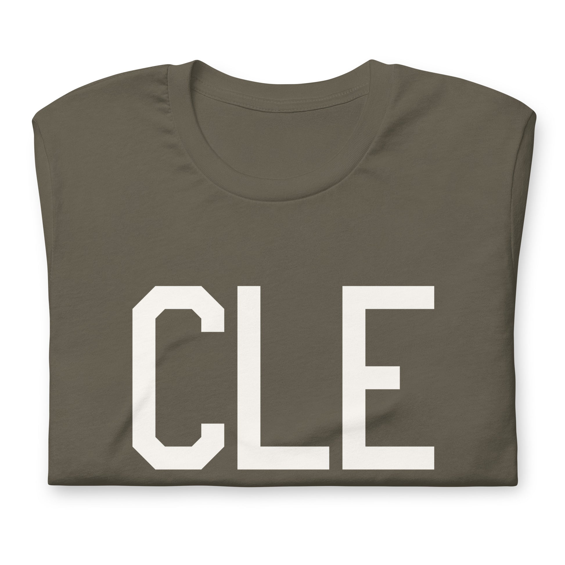 Airport Code T-Shirt - White Graphic • CLE Cleveland • YHM Designs - Image 03