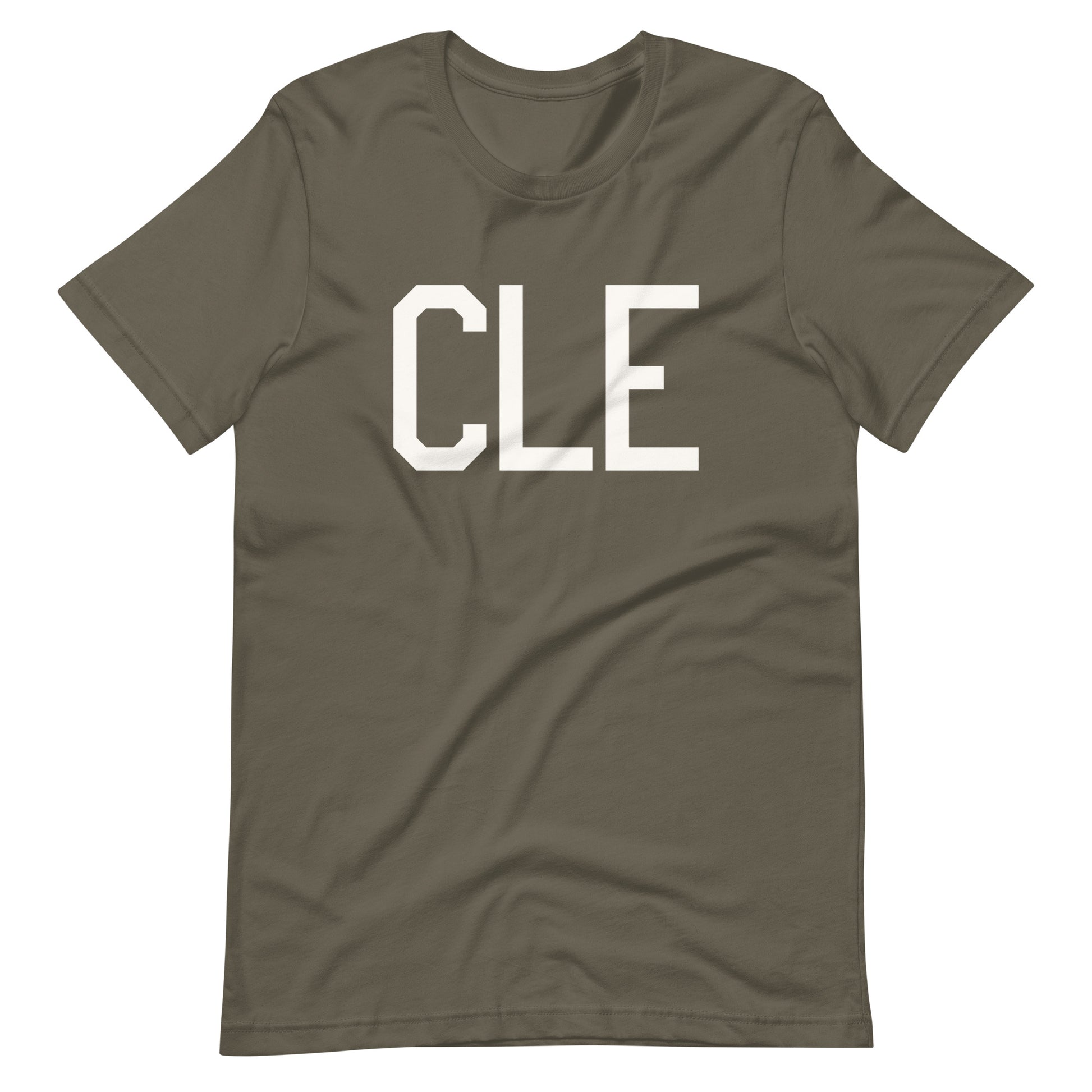 Airport Code T-Shirt - White Graphic • CLE Cleveland • YHM Designs - Image 04