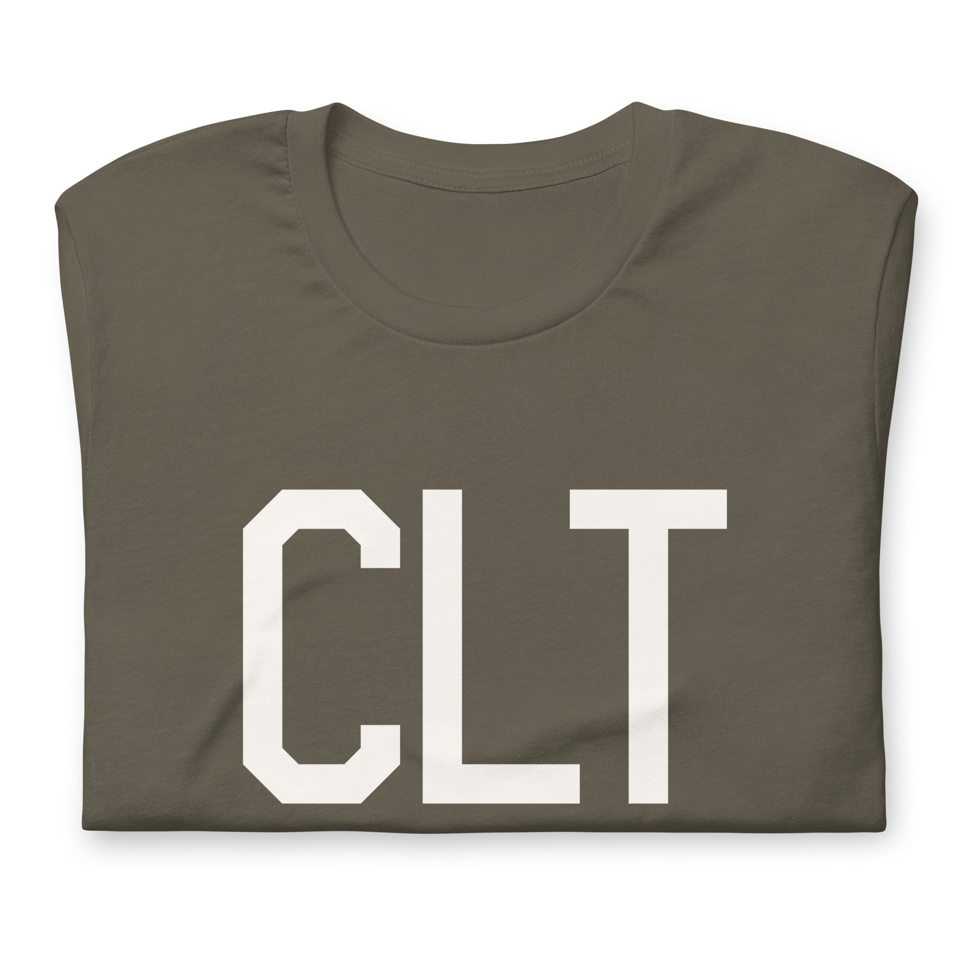 Airport Code T-Shirt - White Graphic • CLT Charlotte • YHM Designs - Image 03