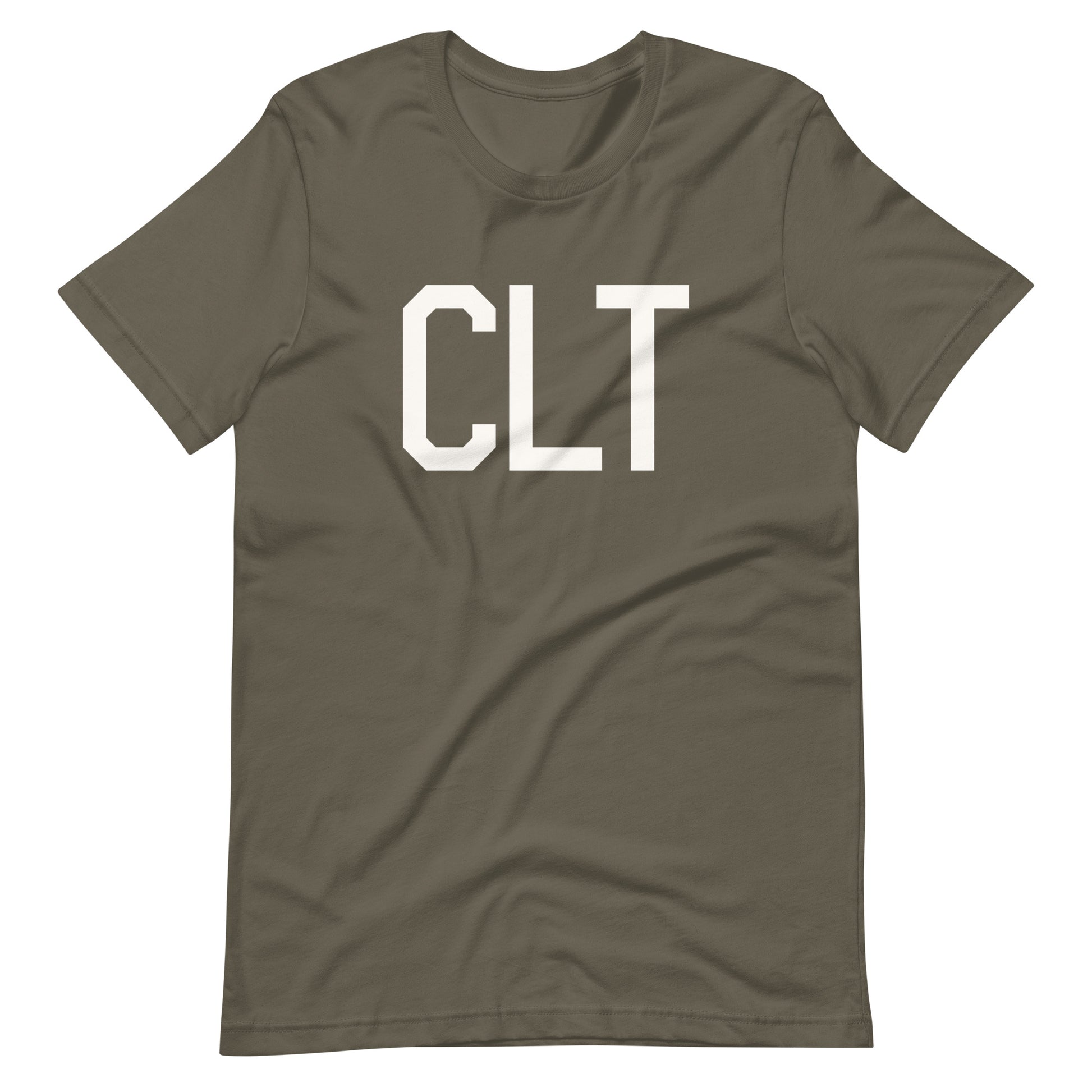 Airport Code T-Shirt - White Graphic • CLT Charlotte • YHM Designs - Image 04