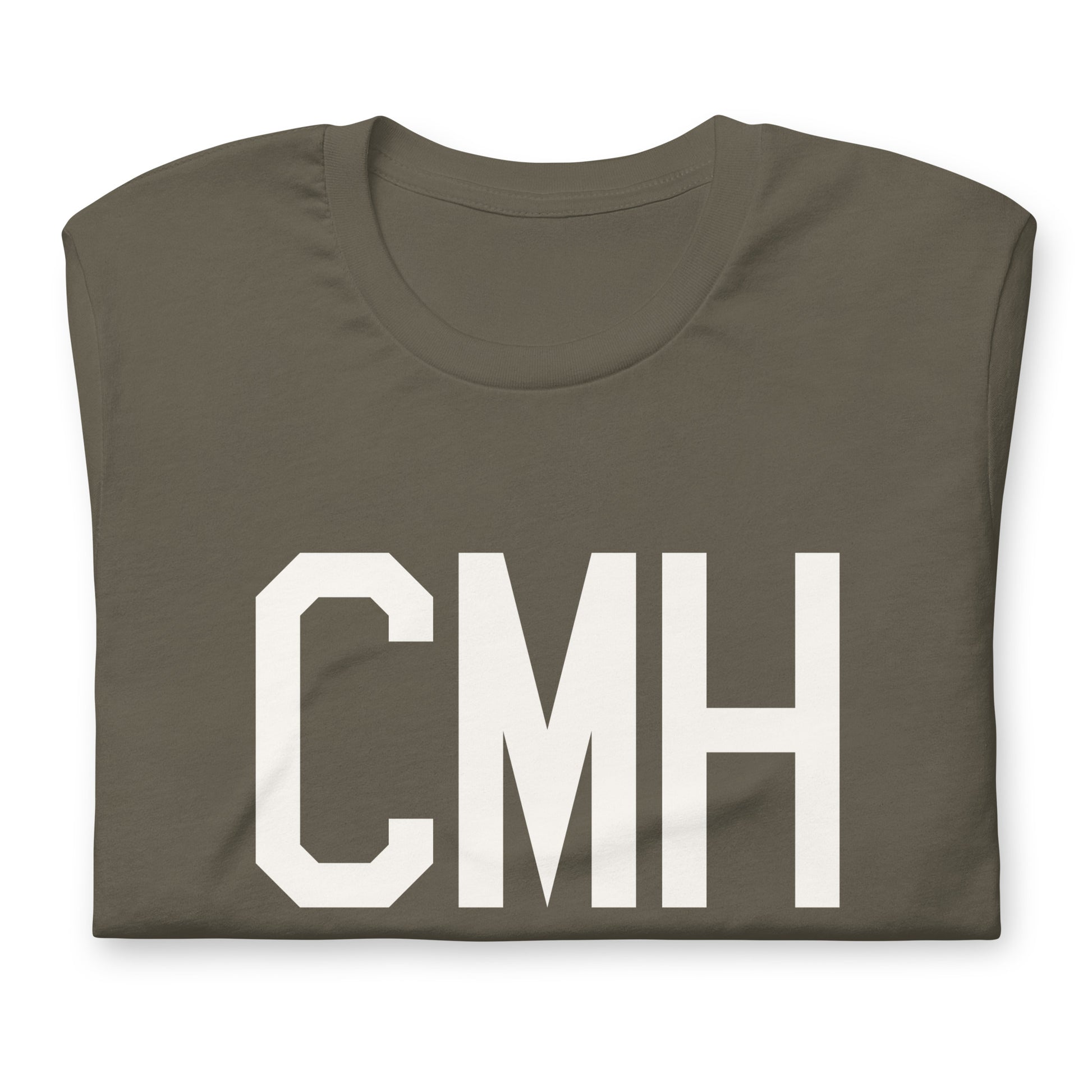 Airport Code T-Shirt - White Graphic • CMH Columbus • YHM Designs - Image 03