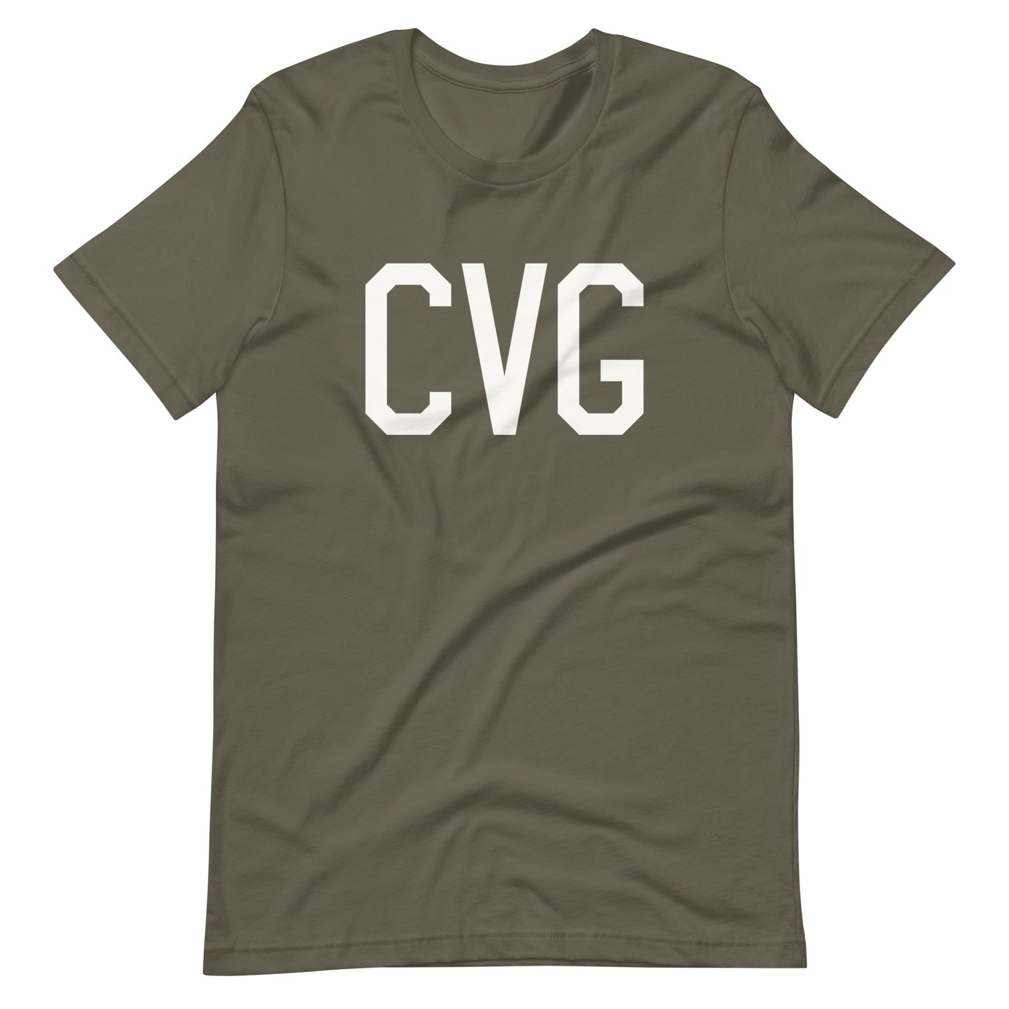 Airport Code T-Shirt - White Graphic • CVG Cincinnati • YHM Designs - Image 04
