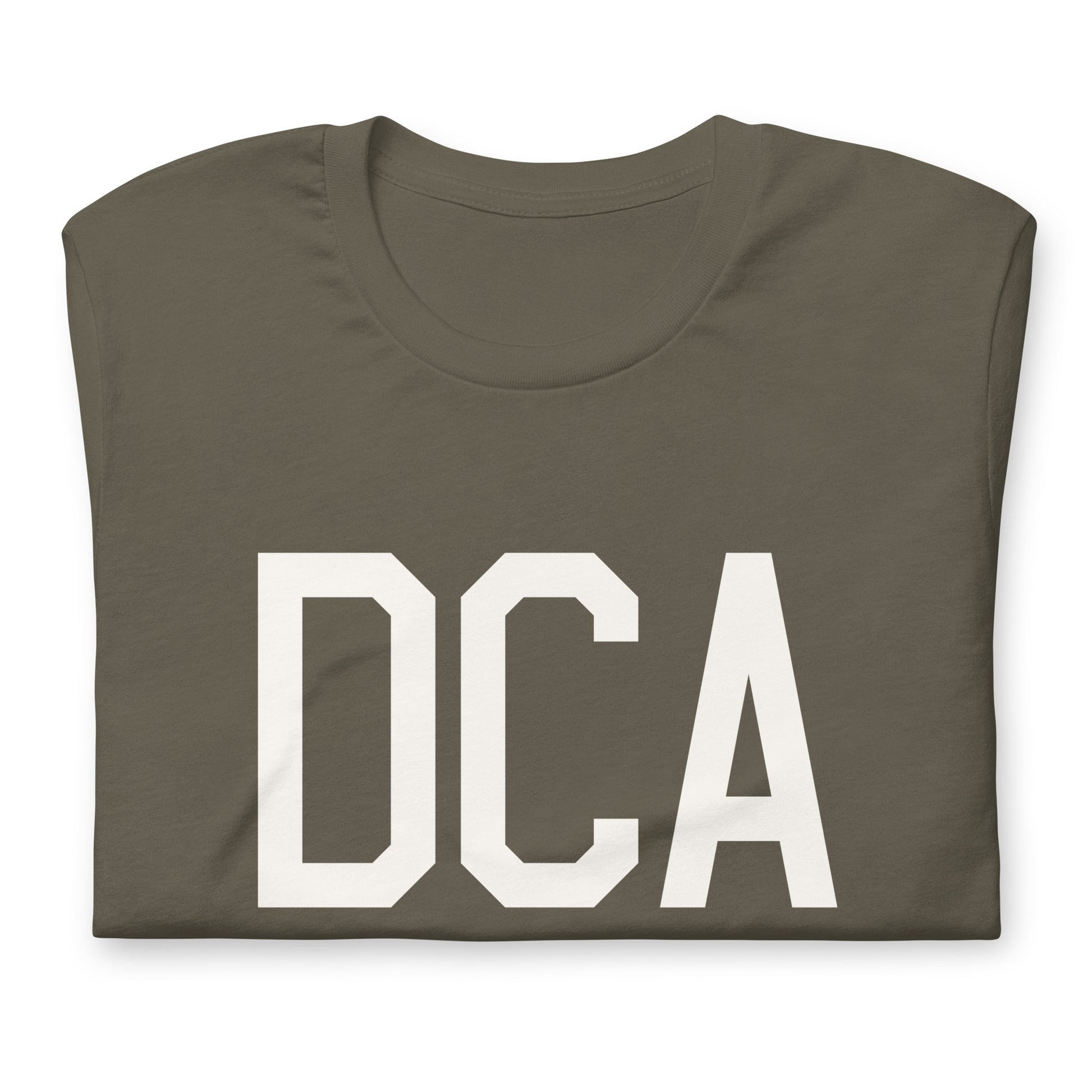 Airport Code T-Shirt - White Graphic • DCA Washington • YHM Designs - Image 03