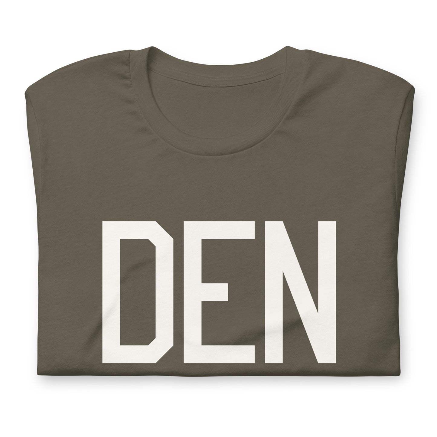 Airport Code T-Shirt - White Graphic • DEN Denver • YHM Designs - Image 03