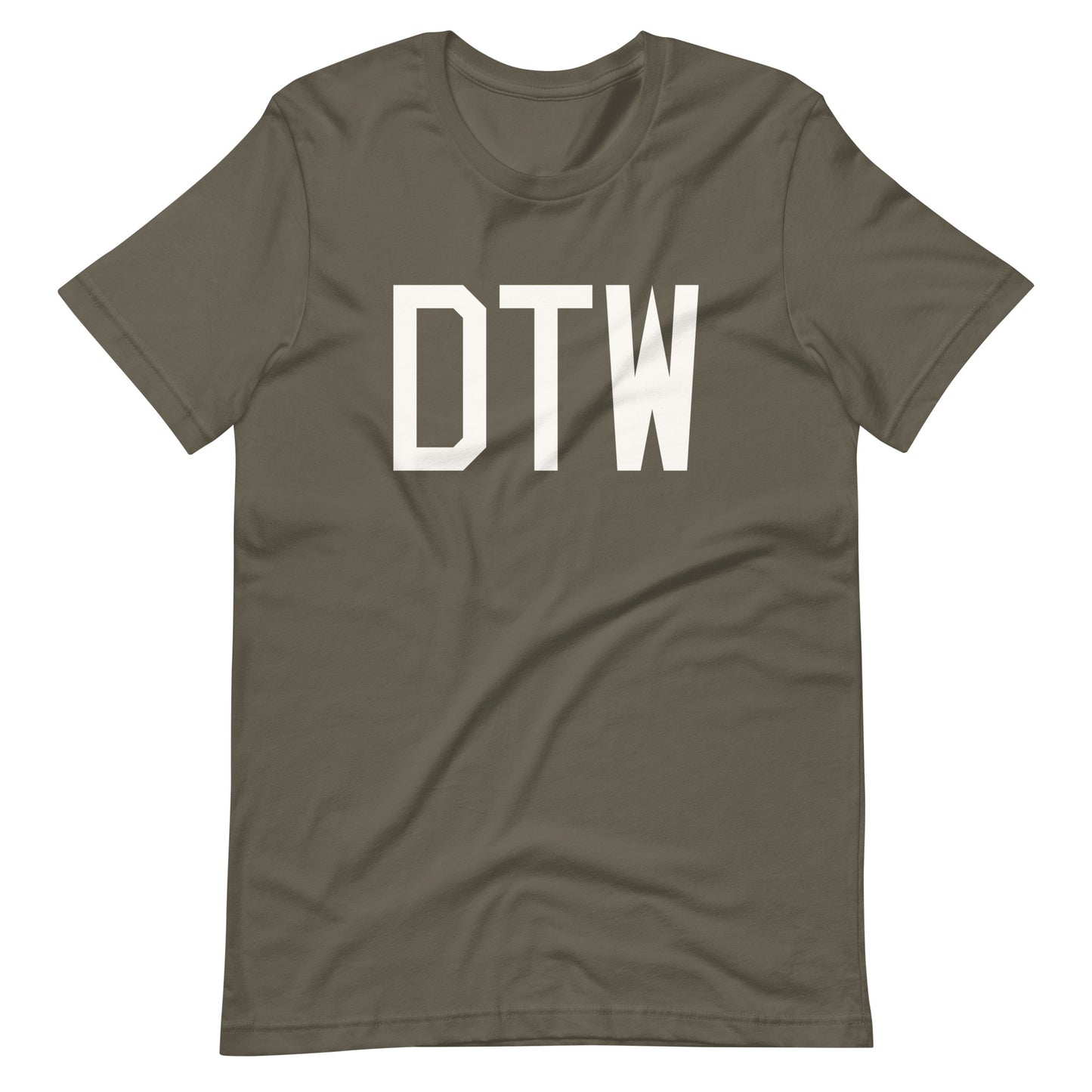 Airport Code T-Shirt - White Graphic • DTW Detroit • YHM Designs - Image 04