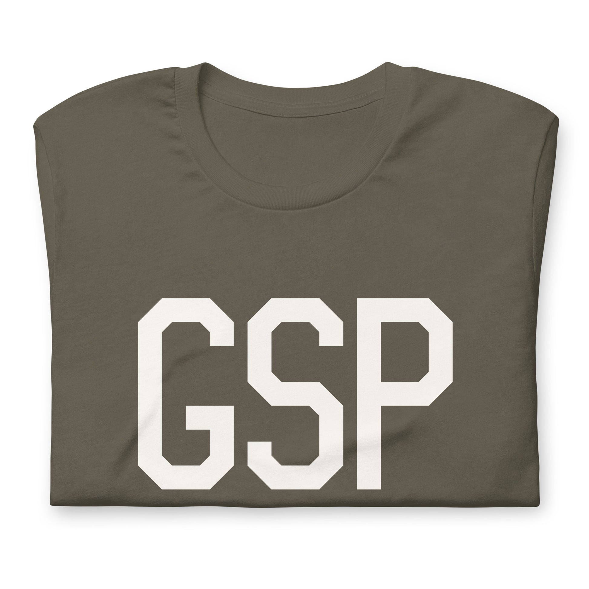Airport Code T-Shirt - White Graphic • GSP Greenville-Spartanburg • YHM Designs - Image 03