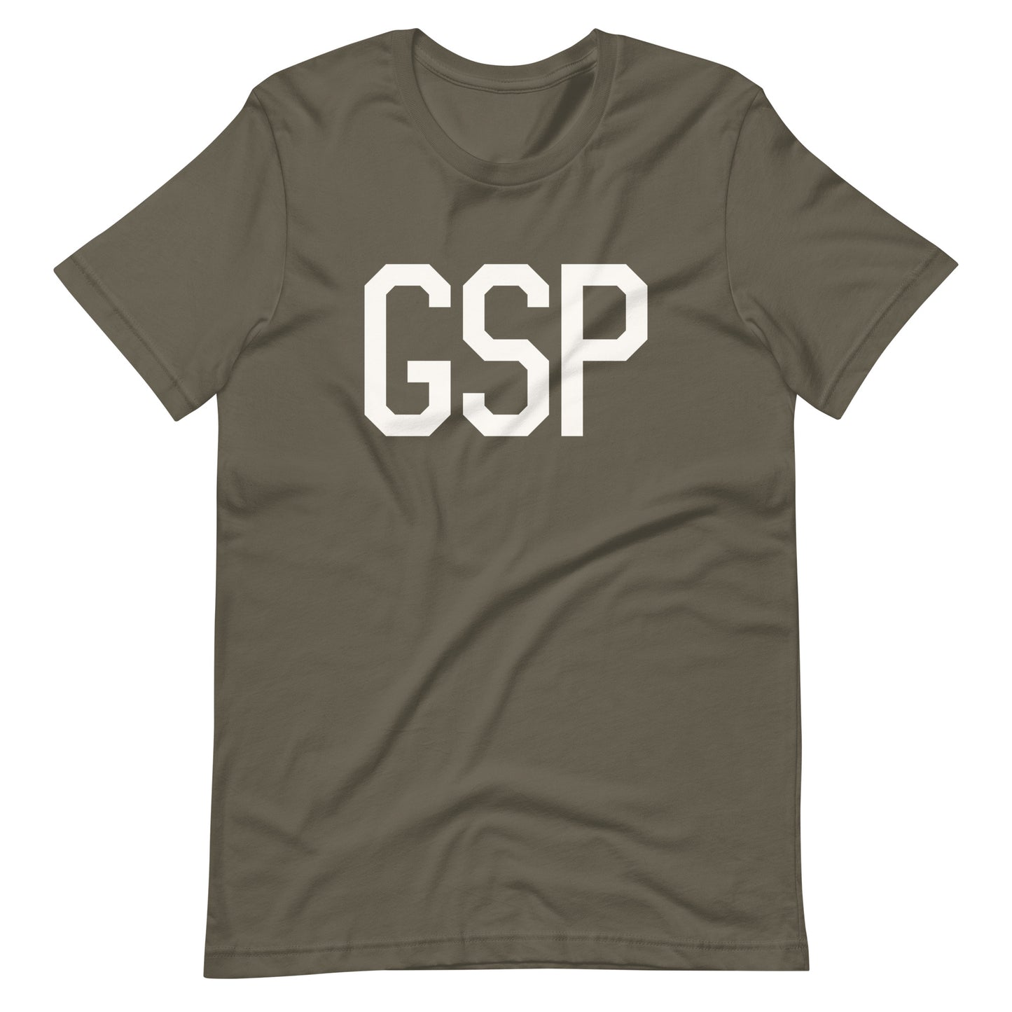 Airport Code T-Shirt - White Graphic • GSP Greenville-Spartanburg • YHM Designs - Image 04