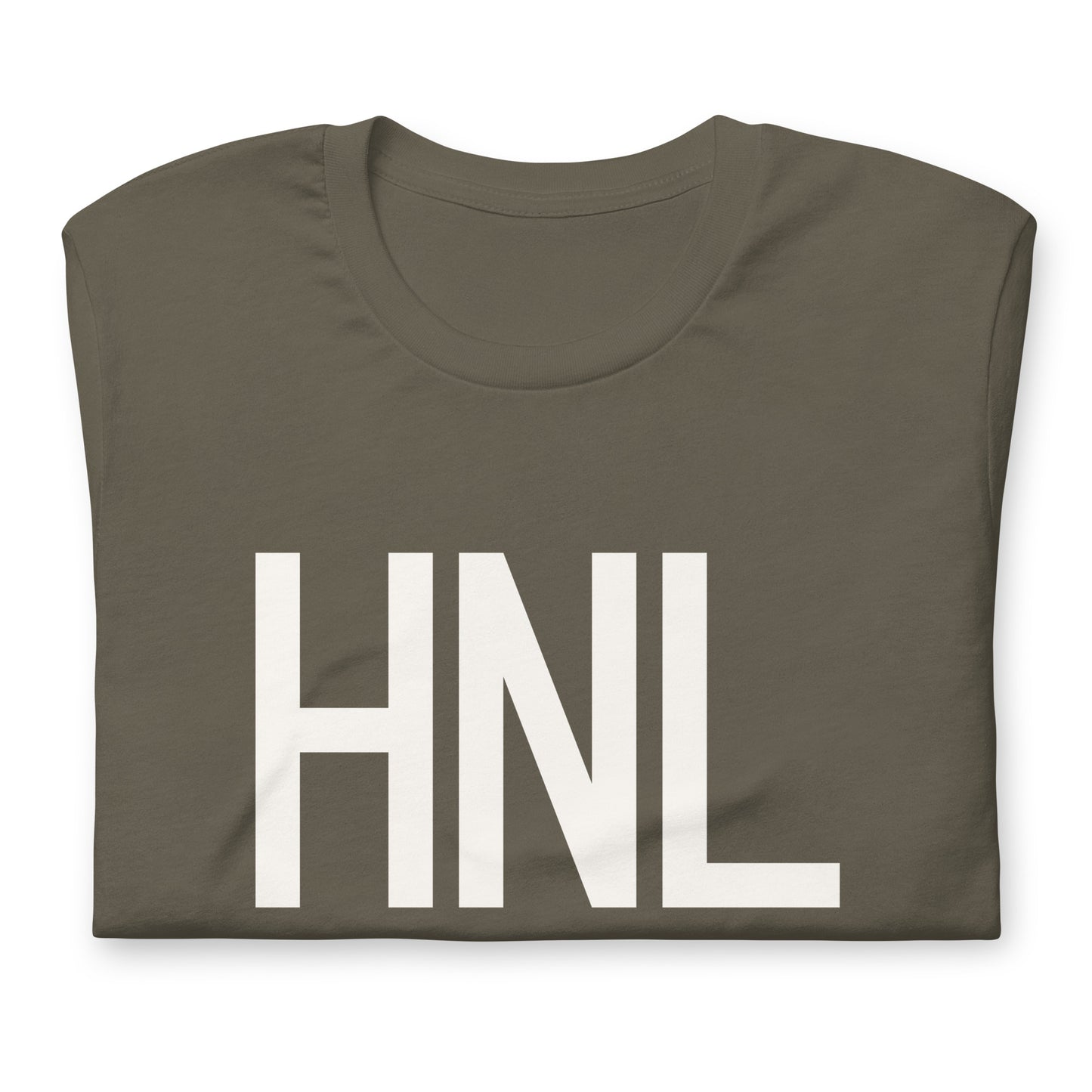 Airport Code T-Shirt - White Graphic • HNL Honolulu • YHM Designs - Image 03