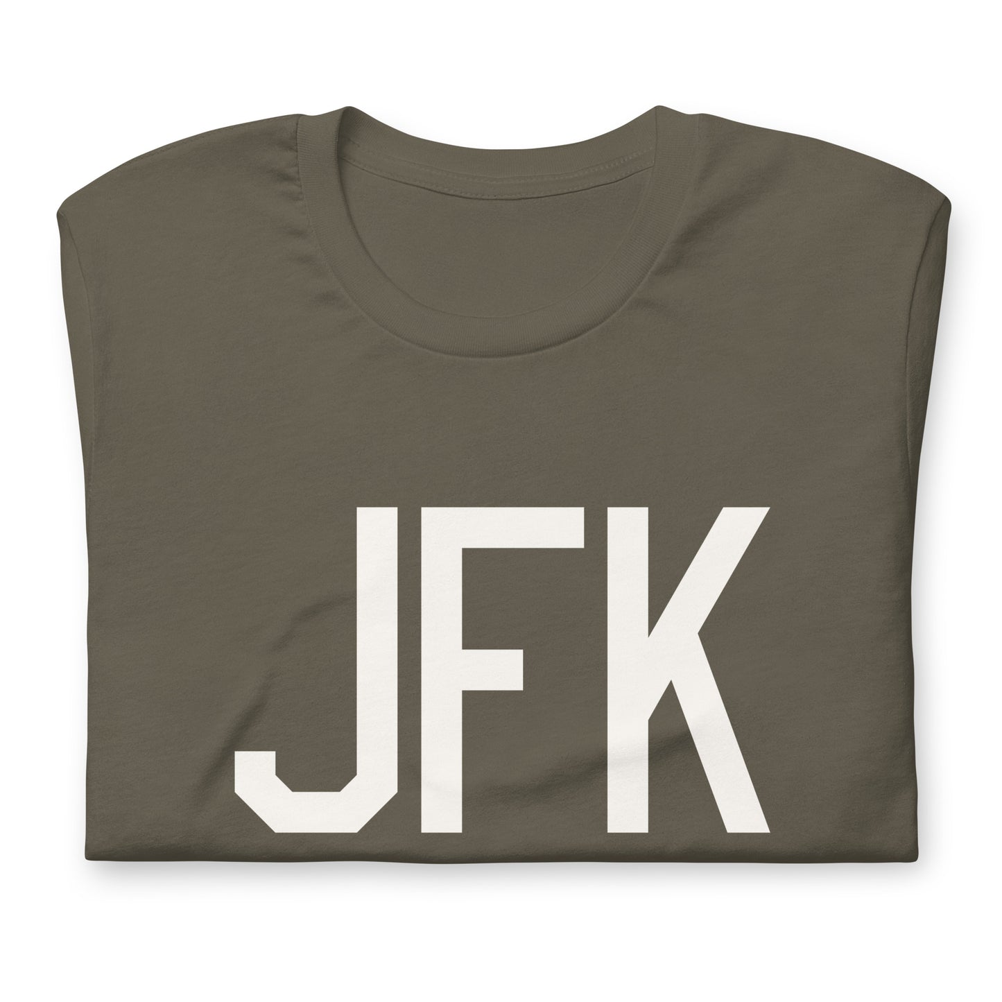 Airport Code T-Shirt - White Graphic • JFK New York City • YHM Designs - Image 03