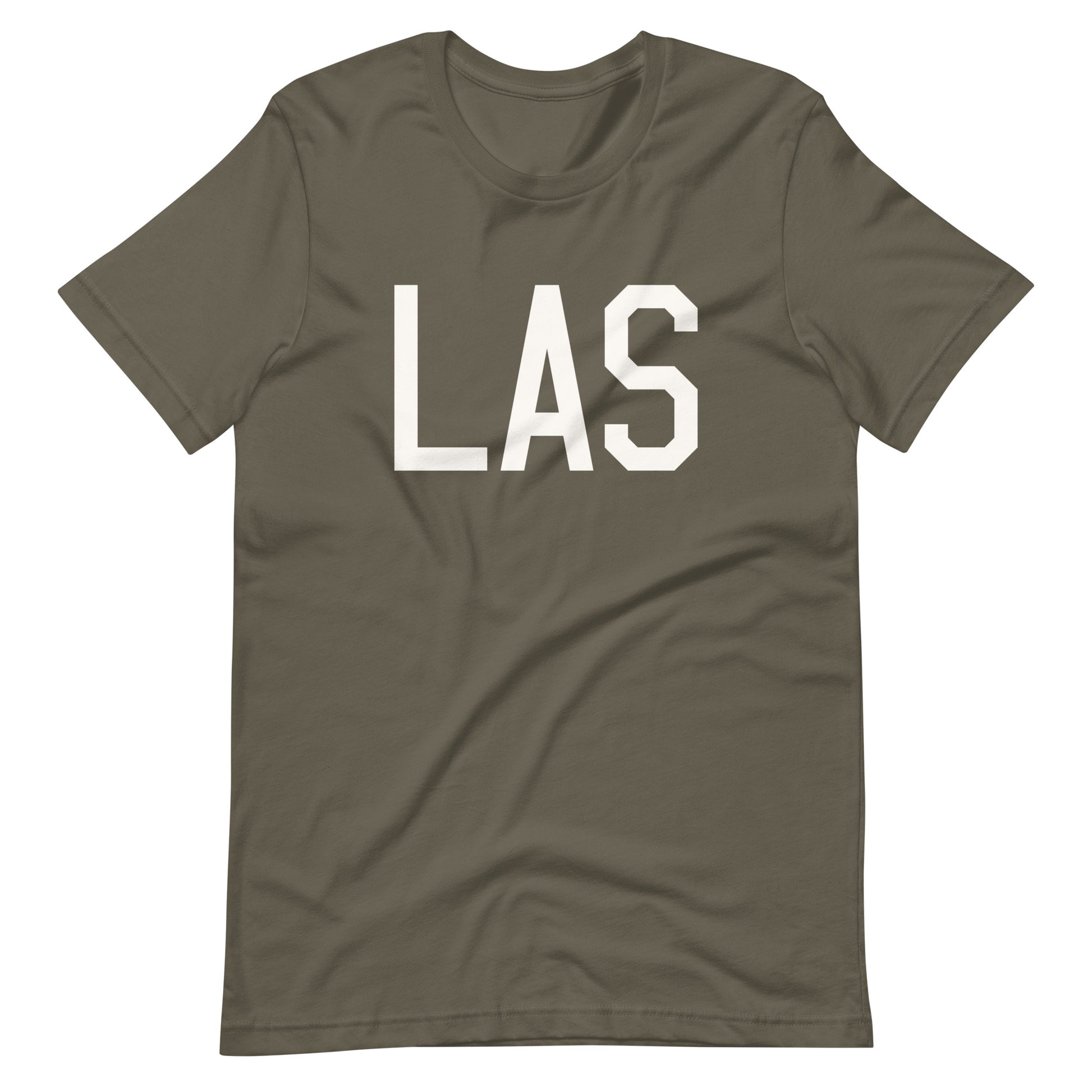 Airport Code T-Shirt - White Graphic • LAS Las Vegas • YHM Designs - Image 04