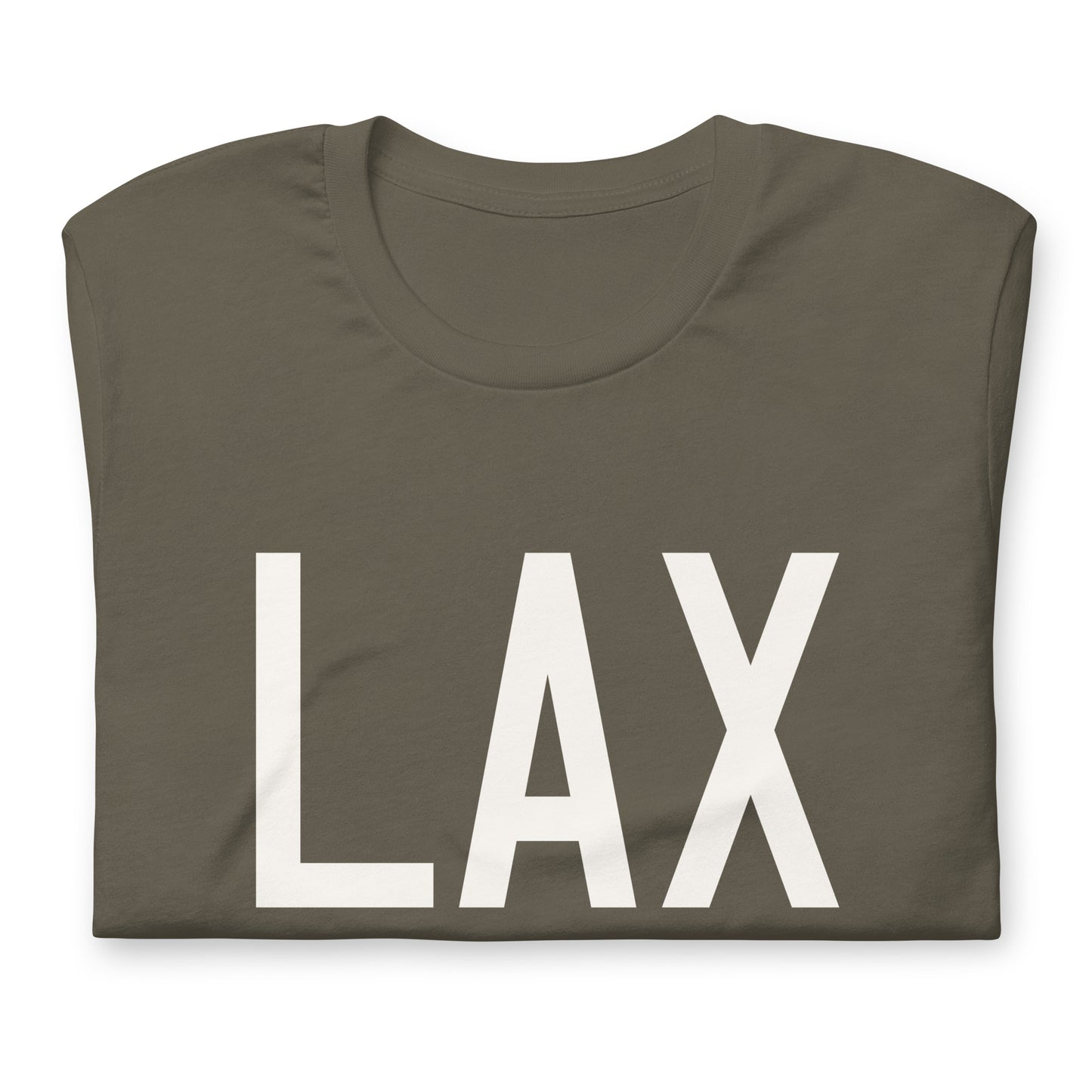 Airport Code T-Shirt - White Graphic • LAX Los Angeles • YHM Designs - Image 03