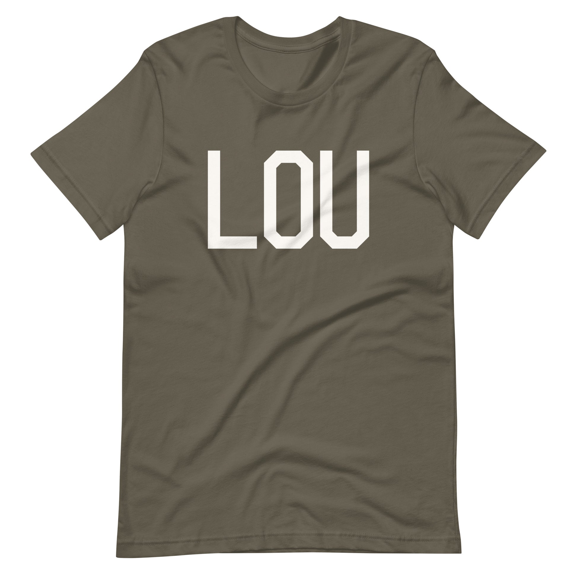 Airport Code T-Shirt - White Graphic • LOU Louisville • YHM Designs - Image 04