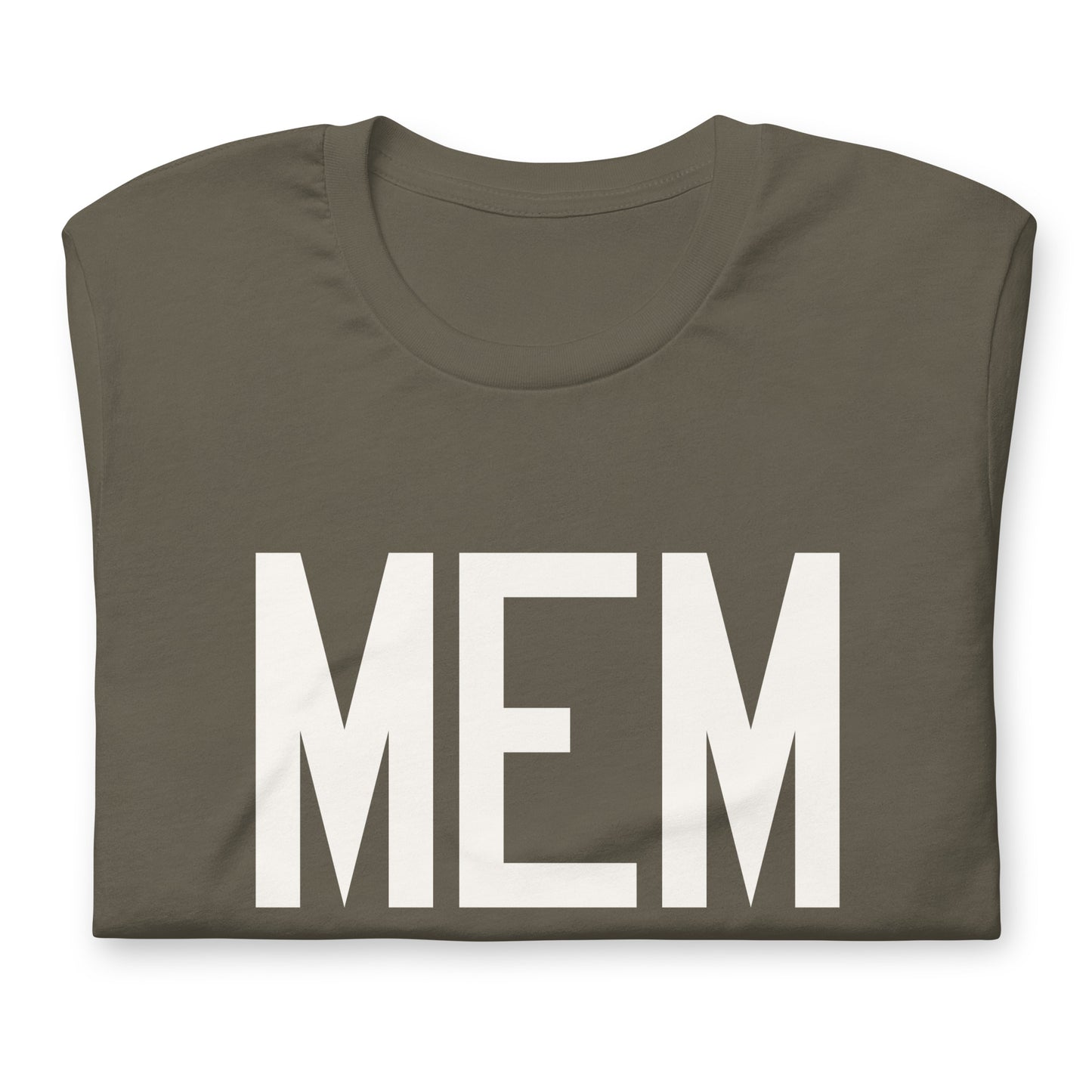 Airport Code T-Shirt - White Graphic • MEM Memphis • YHM Designs - Image 03
