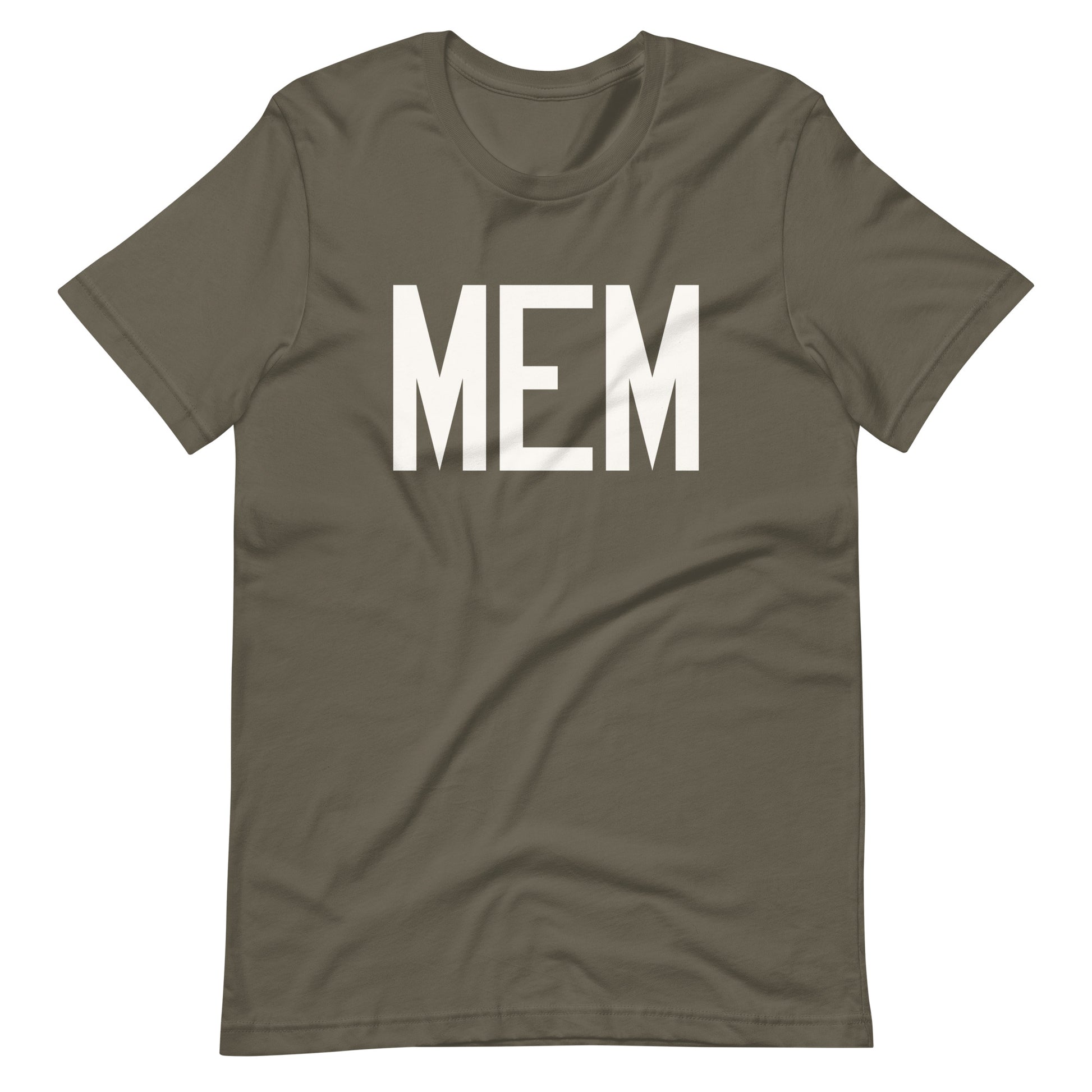 Airport Code T-Shirt - White Graphic • MEM Memphis • YHM Designs - Image 04