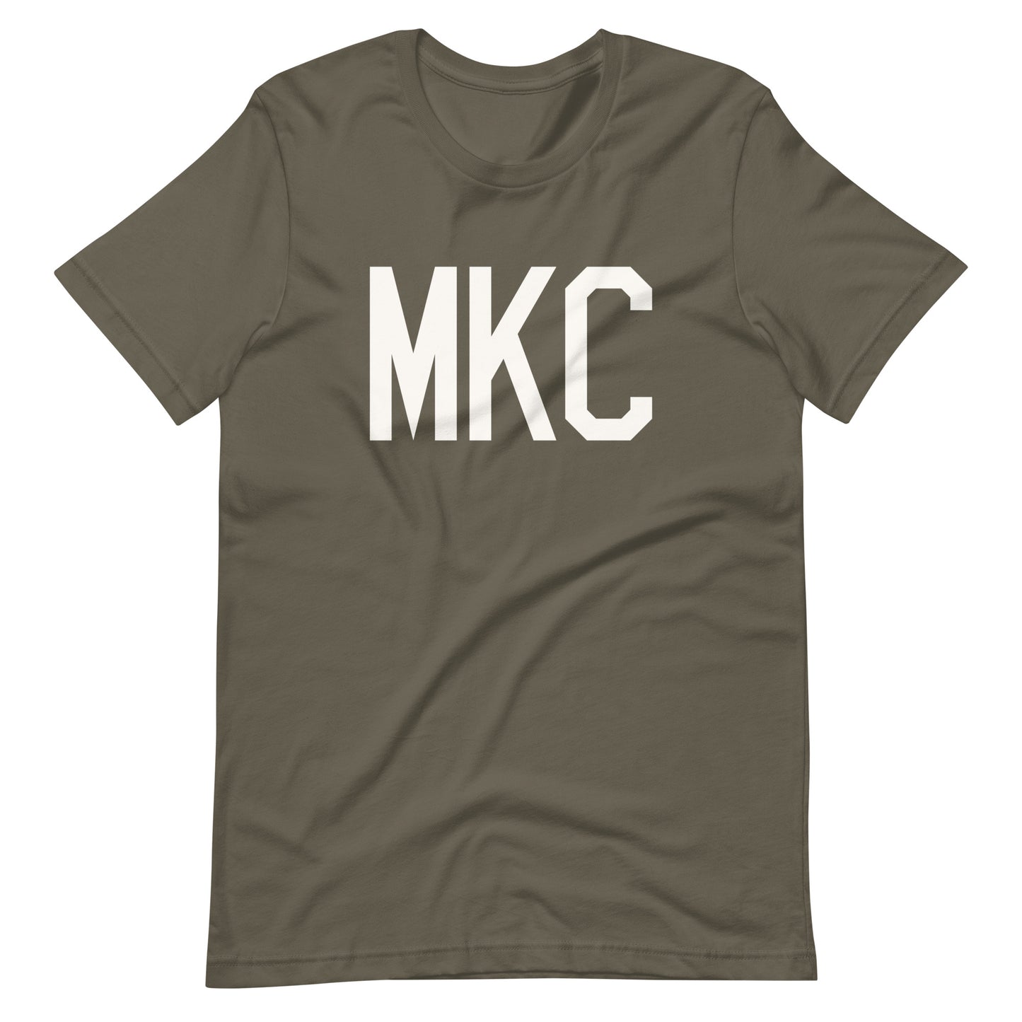 Airport Code T-Shirt - White Graphic • MKC Kansas City • YHM Designs - Image 04