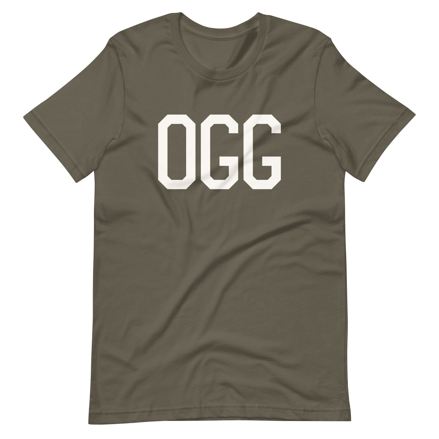 Airport Code T-Shirt - White Graphic • OGG Maui • YHM Designs - Image 04