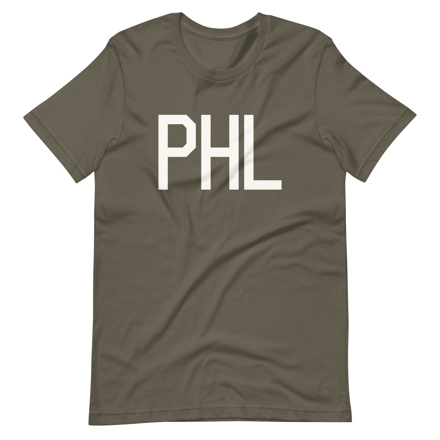 Airport Code T-Shirt - White Graphic • PHL Philadelphia • YHM Designs - Image 04
