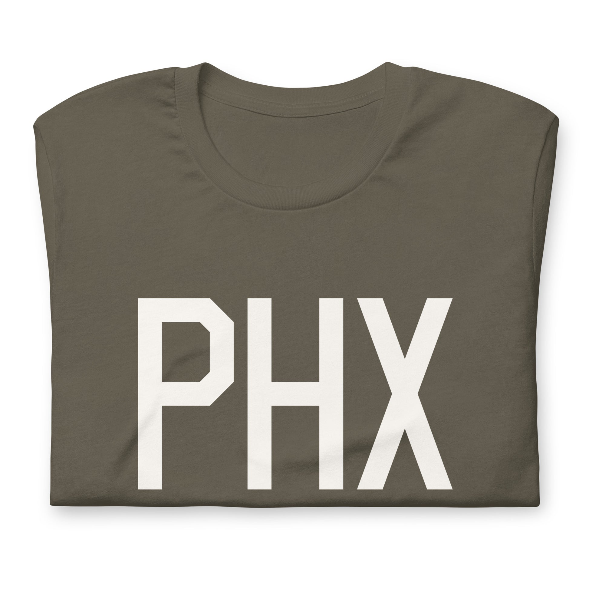 Airport Code T-Shirt - White Graphic • PHX Phoenix • YHM Designs - Image 03